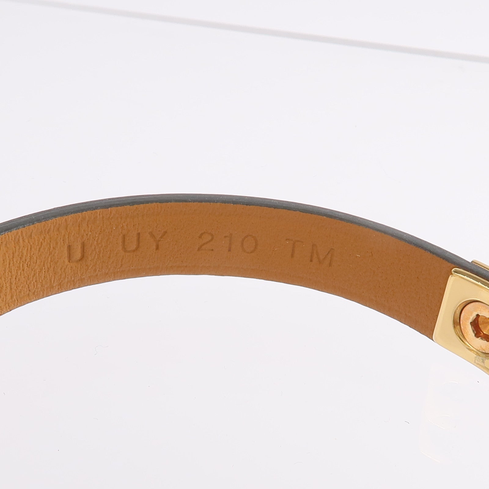HERMES Swift皮革Rivale Mini Bracelet金扣手鏈Vert Fizz