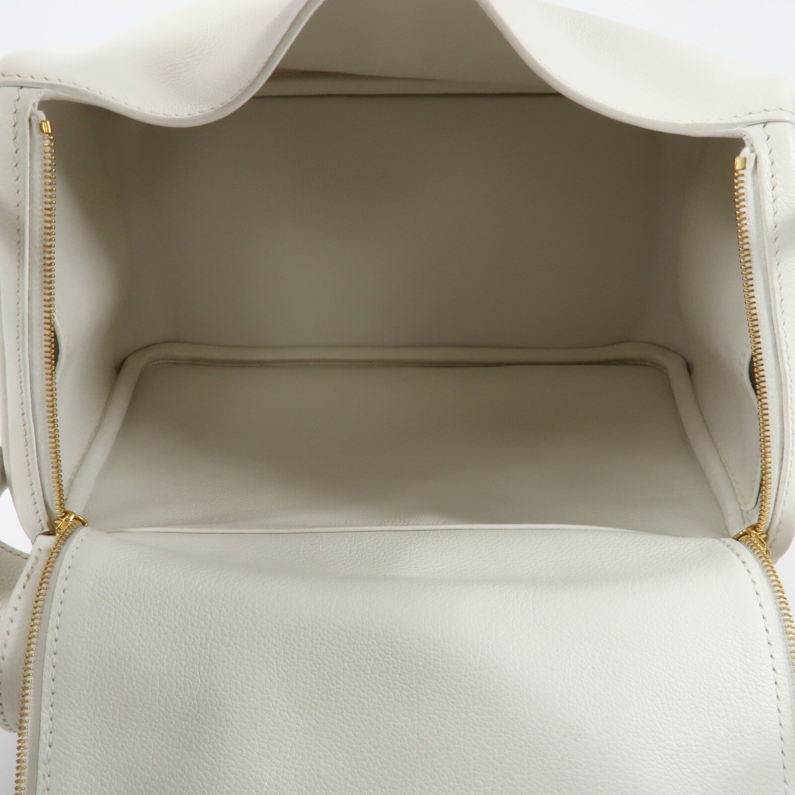 HERMES Evercolor皮革Lindy 26手挽肩背兩用袋Blanc