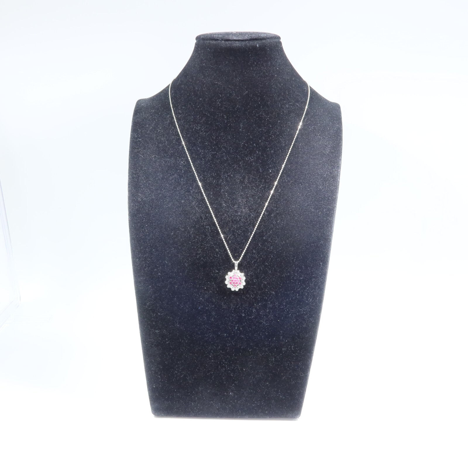 JEWELRY 18K白金Ruby Diamond Necklace紅寶石/鑽石項鍊