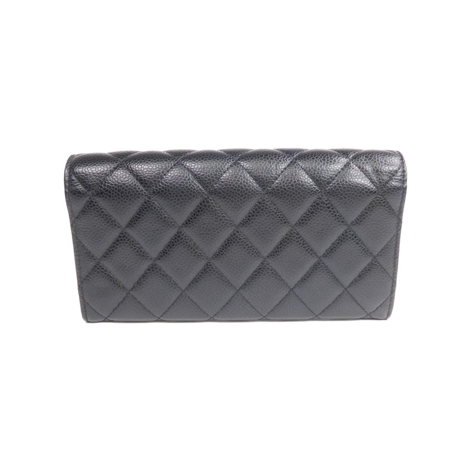CHANEL 牛皮皮革Long Wallet金扣長錢包