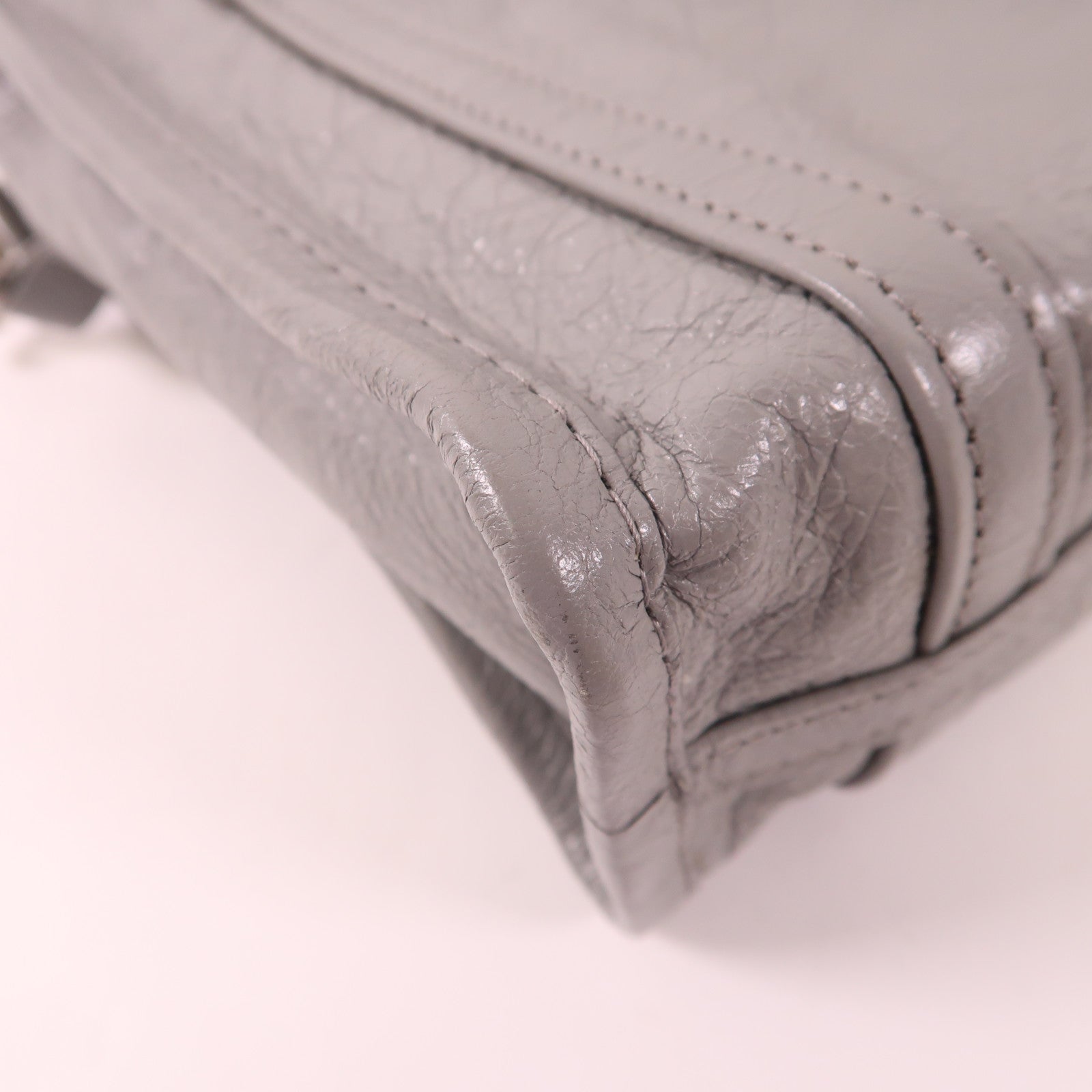 BALENCIAGA 牛皮皮革Bazaar Shopper XXS銀扣手挽肩背兩用袋