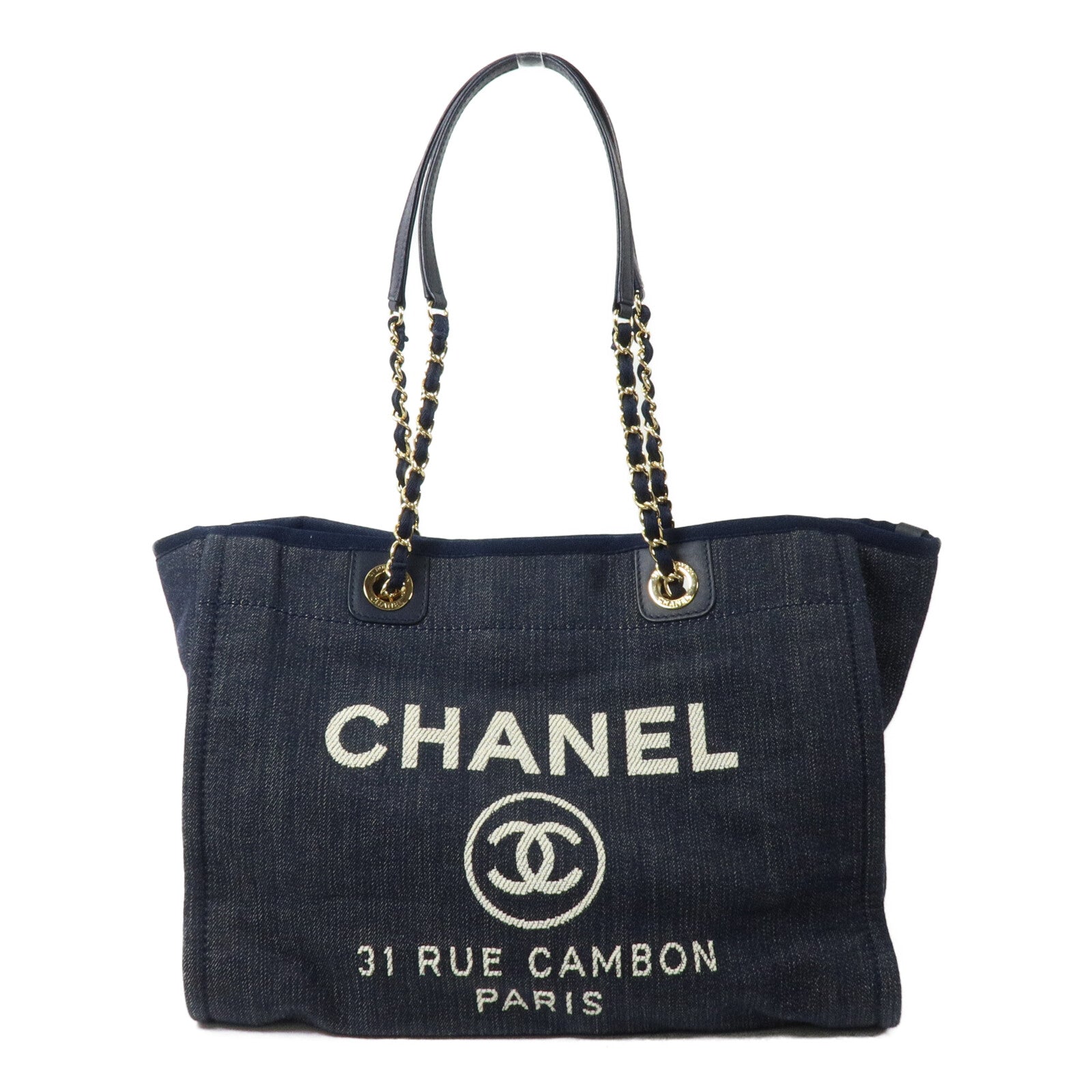 CHANEL 帆布Deauville Tote手挽袋