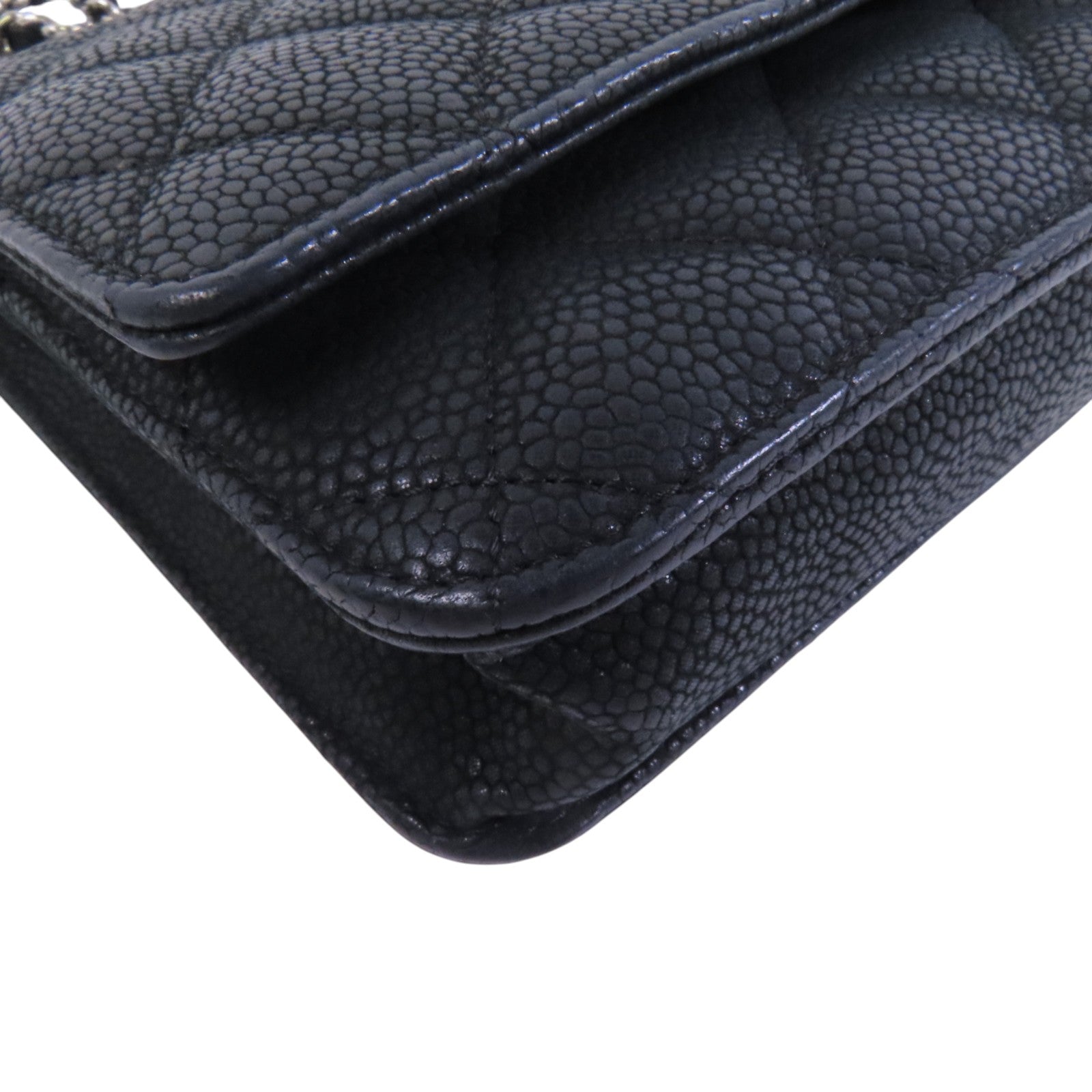CHANEL 牛皮皮革WOC Wallet On Chain銀扣鏈帶肩背袋
