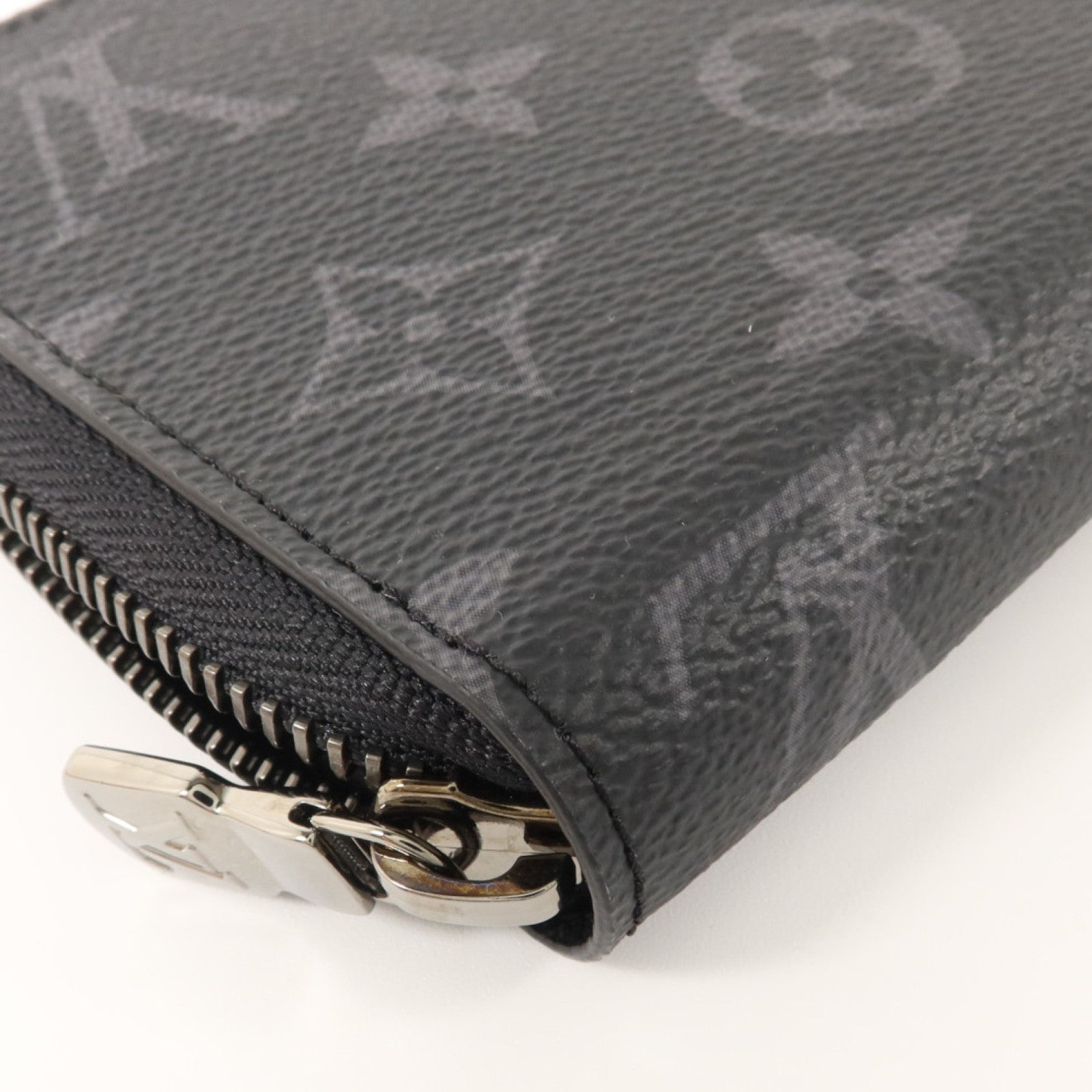 LOUIS VUITTON Monogram Eclipse Zippy Wallet Horizontal銀扣長錢包