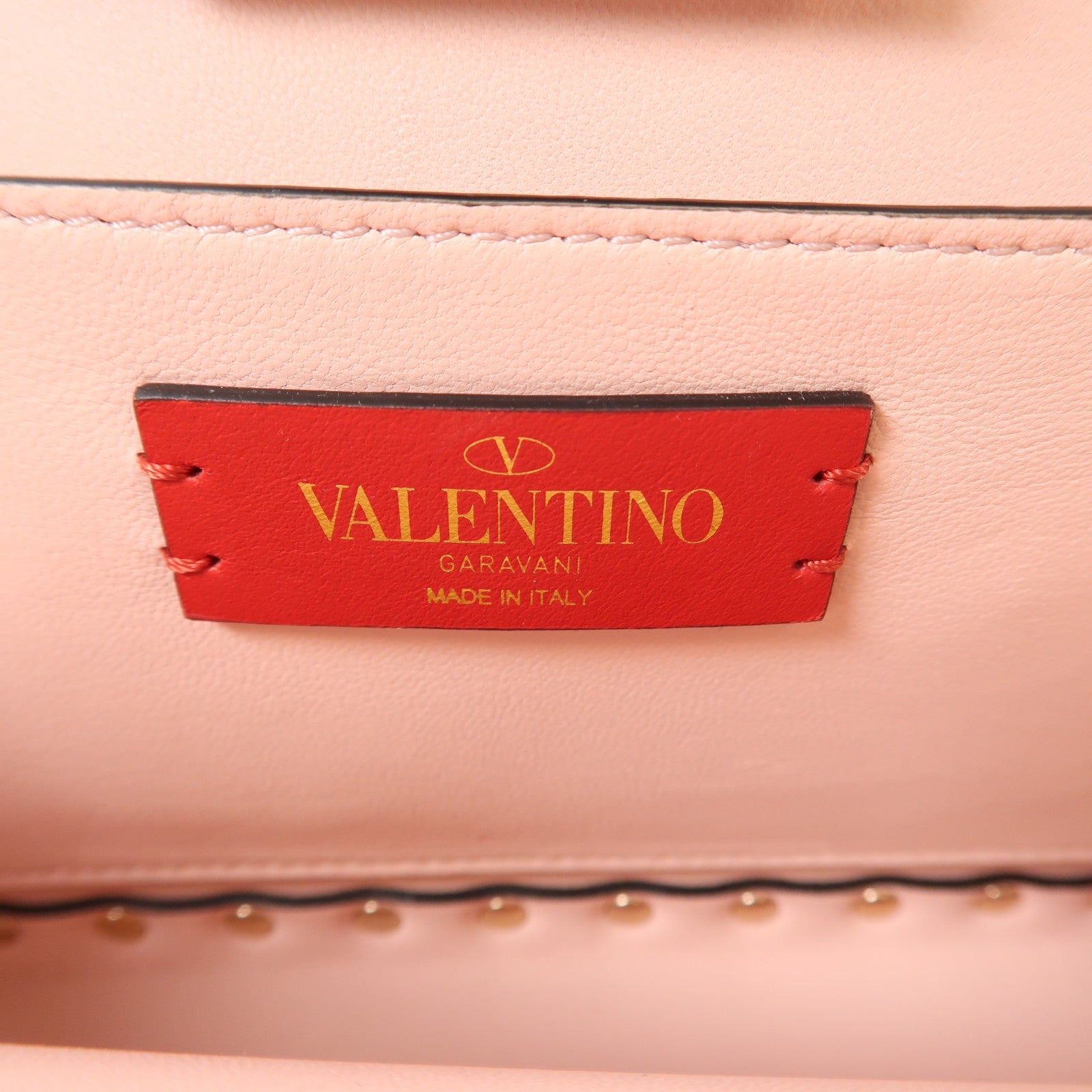 Valentino 牛皮皮革Shoulder Bag金扣手拿包肩背袋金色/銀色