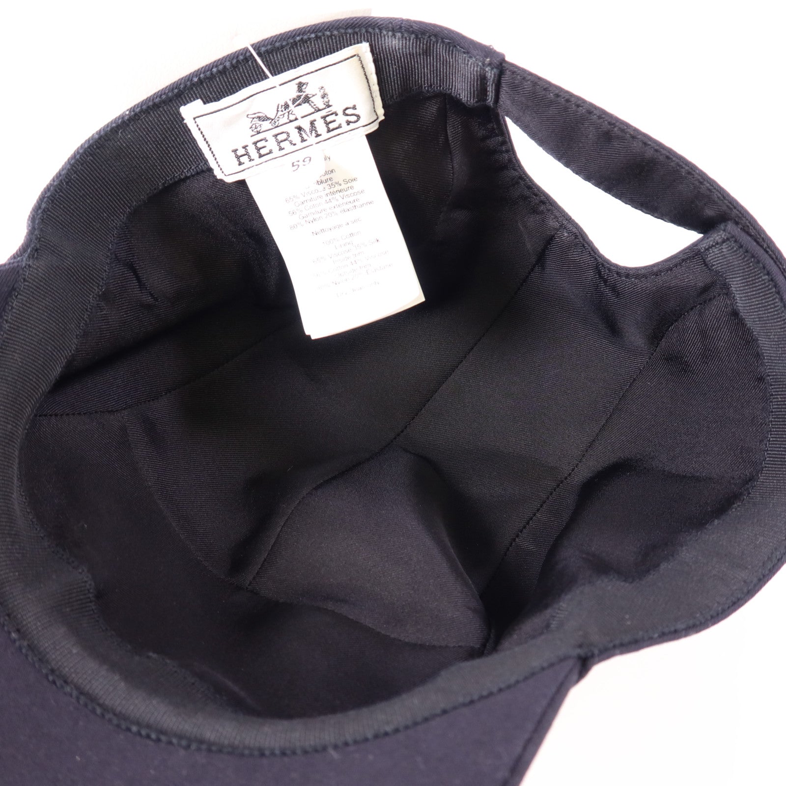 HERMES Nevada Quarterb'H Cap Cotton Navy
