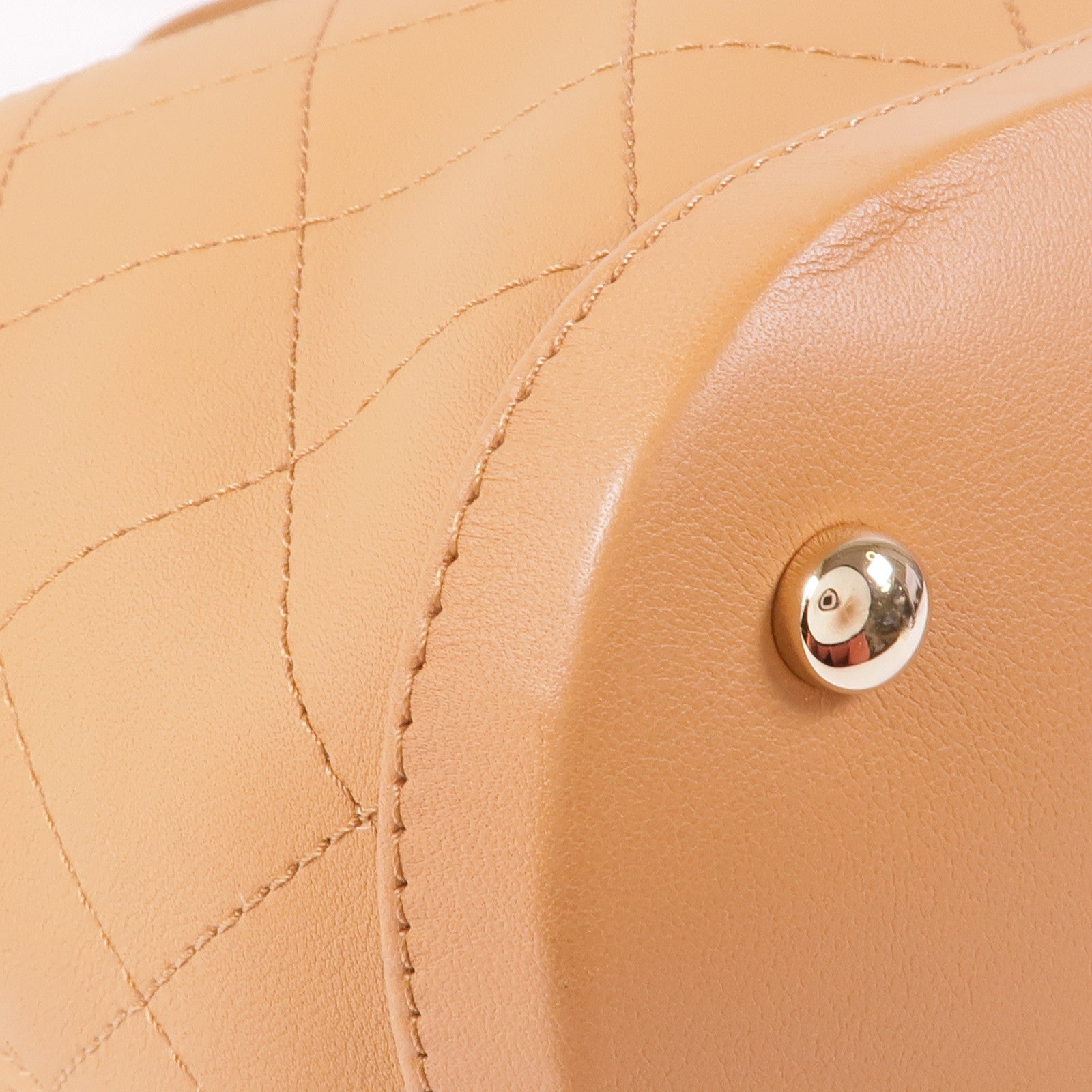 CHANEL 牛皮皮革2 Way Shoulder金扣手挽肩背兩用袋