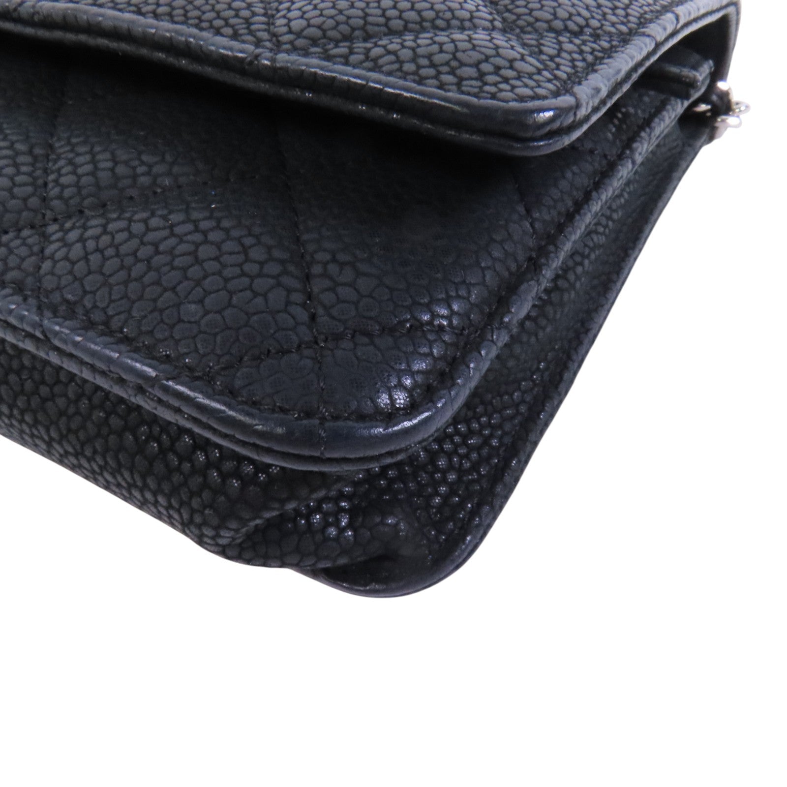 CHANEL 牛皮皮革WOC Wallet On Chain銀扣鏈帶肩背袋