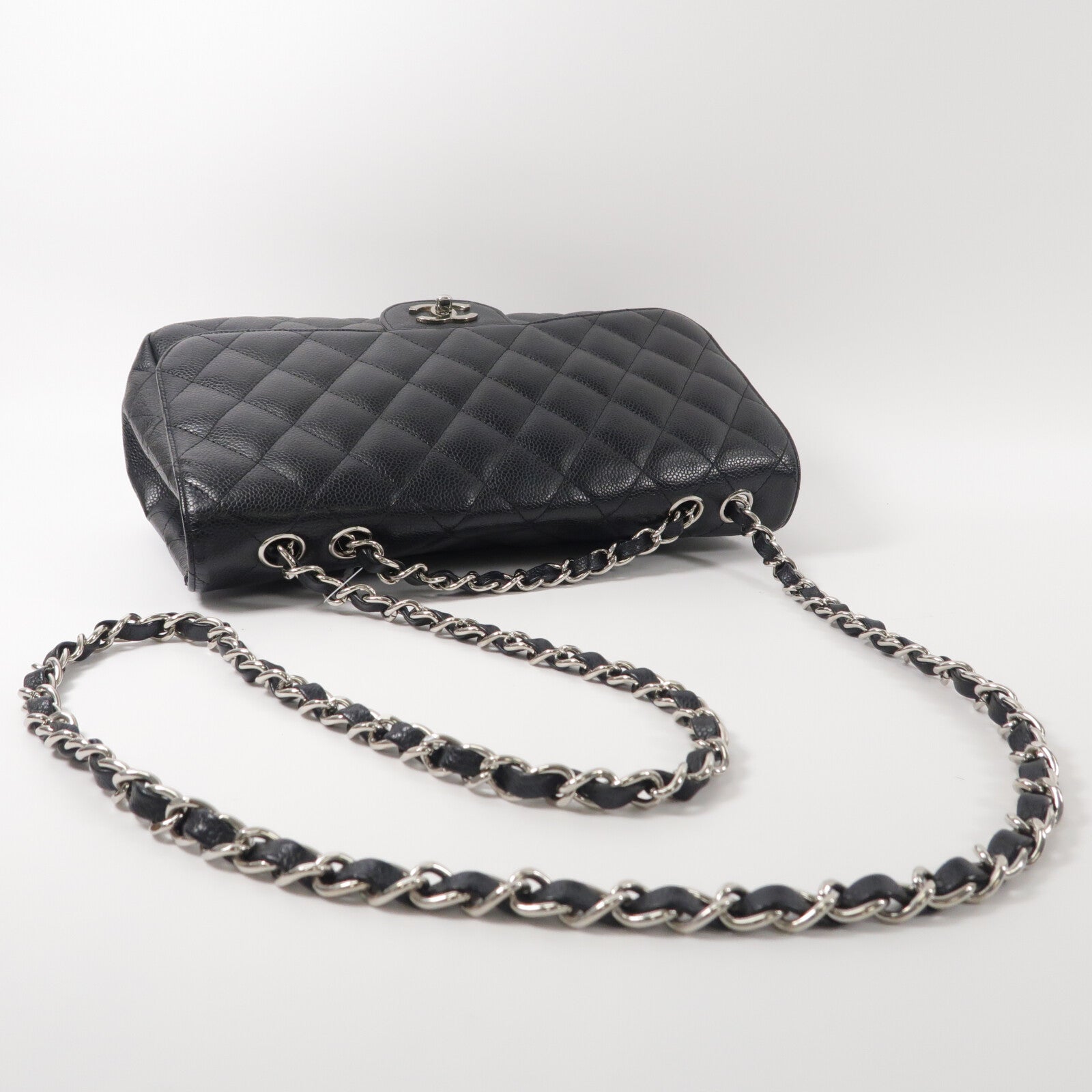 CHANEL 牛皮皮革Large Classic鏈帶肩背袋