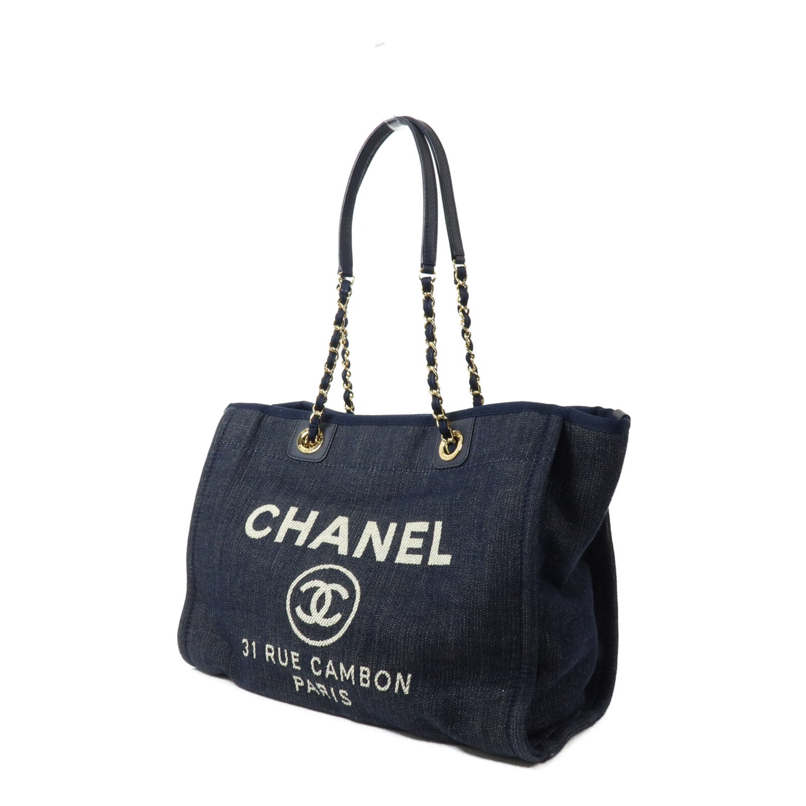 CHANEL 帆布Deauville Tote手挽袋