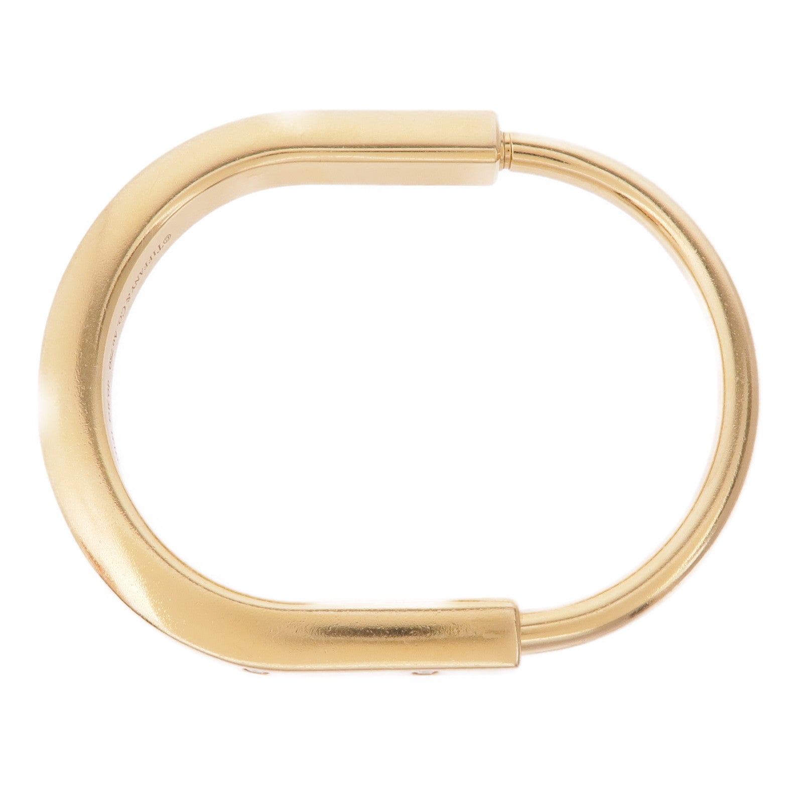 TIFFANY＆CO 18K黃金Tiffany Lock鑽石手鐲