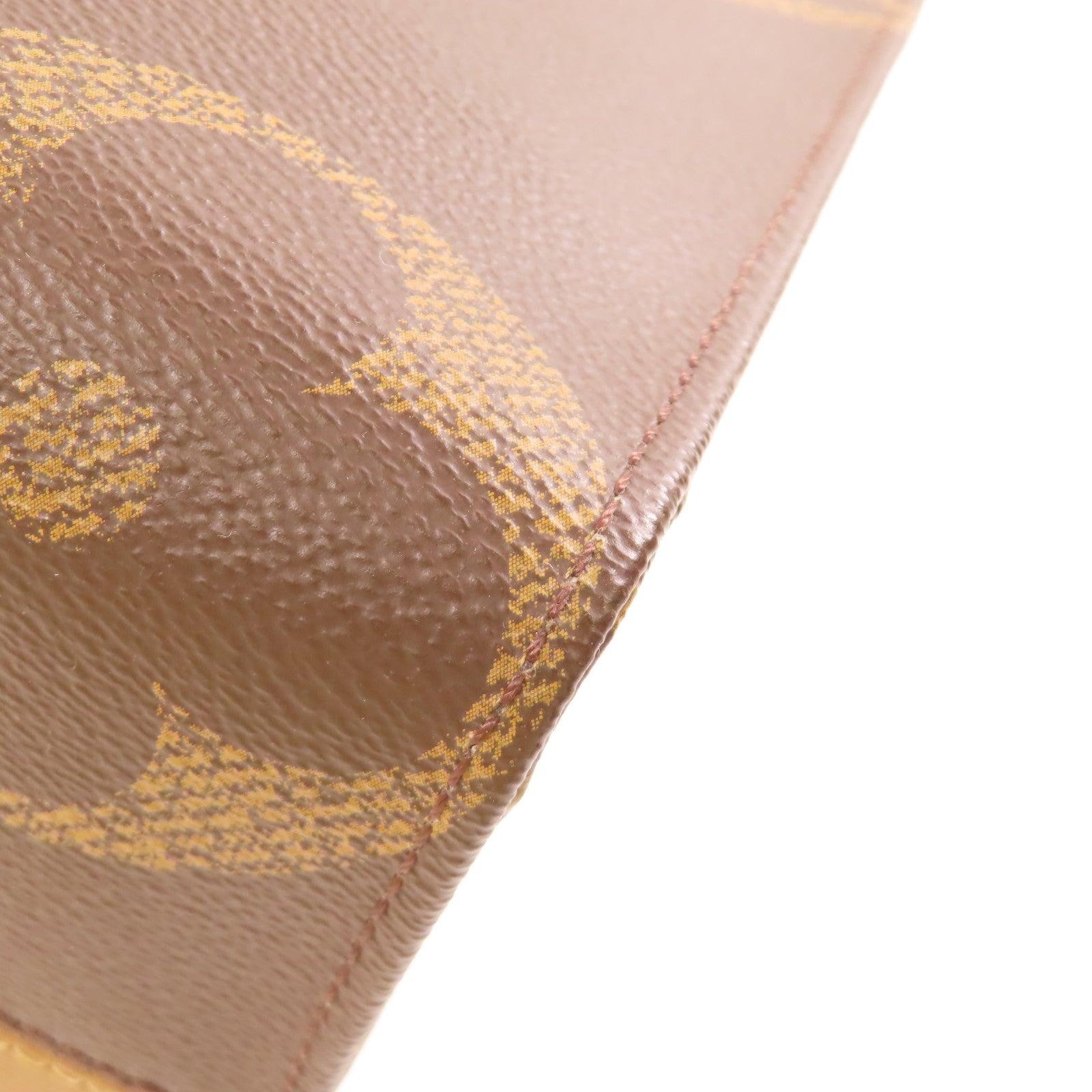 LOUIS VUITTON Monogram Giant OnTheGo MM金扣手挽肩背兩用袋棕色