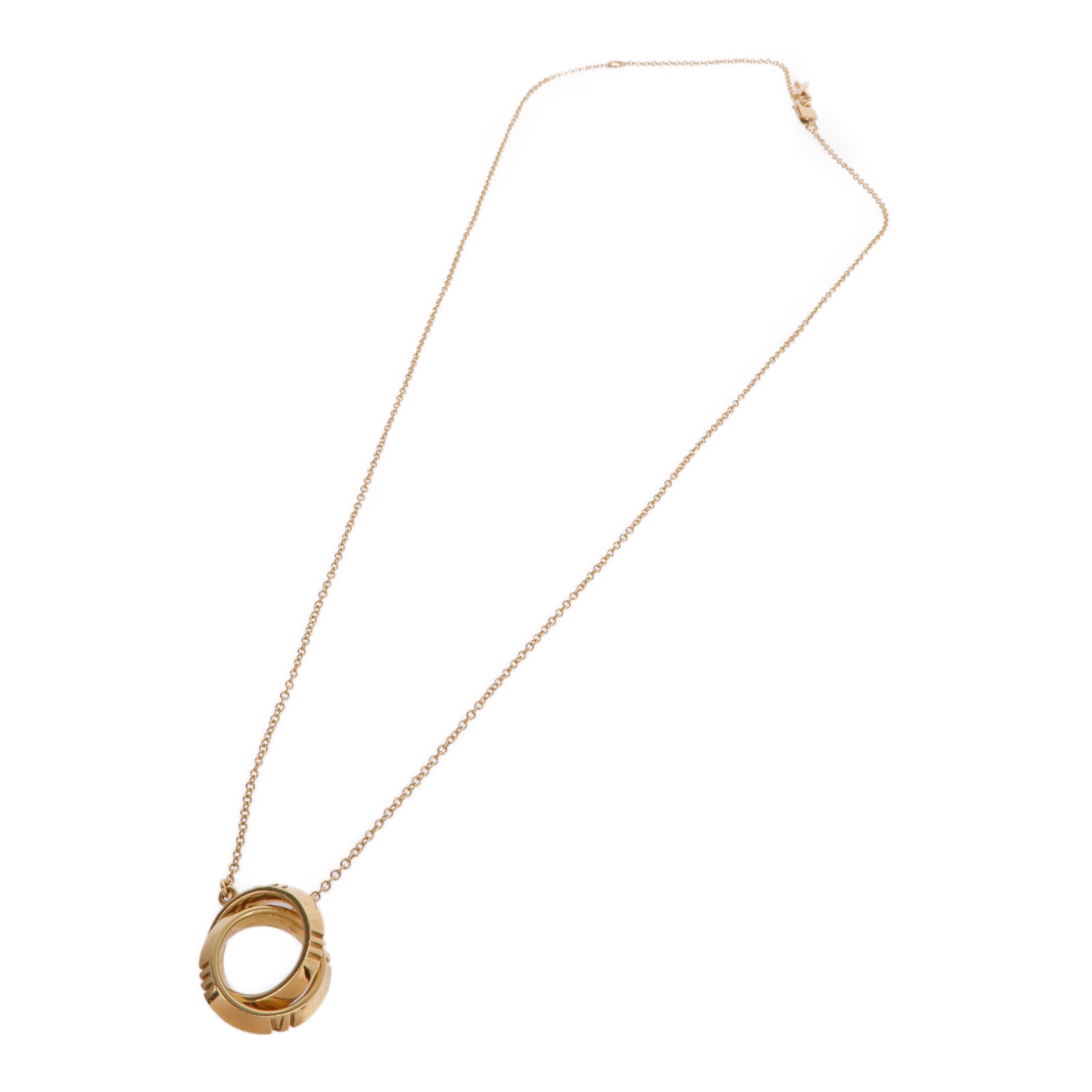TIFFANY＆CO 18K黃金Atlas X closed interlocking Pendant項鍊