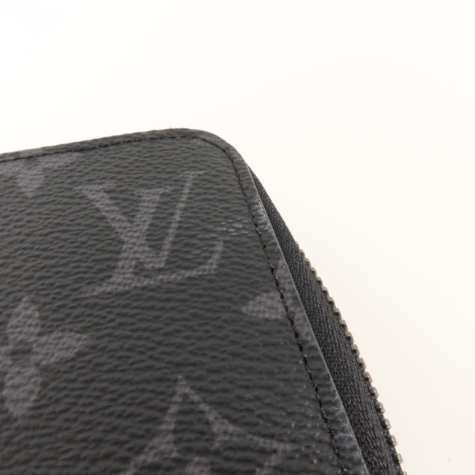 LOUIS VUITTON Monogram Eclipse Zippy Wallet Horizontal銀扣長錢包