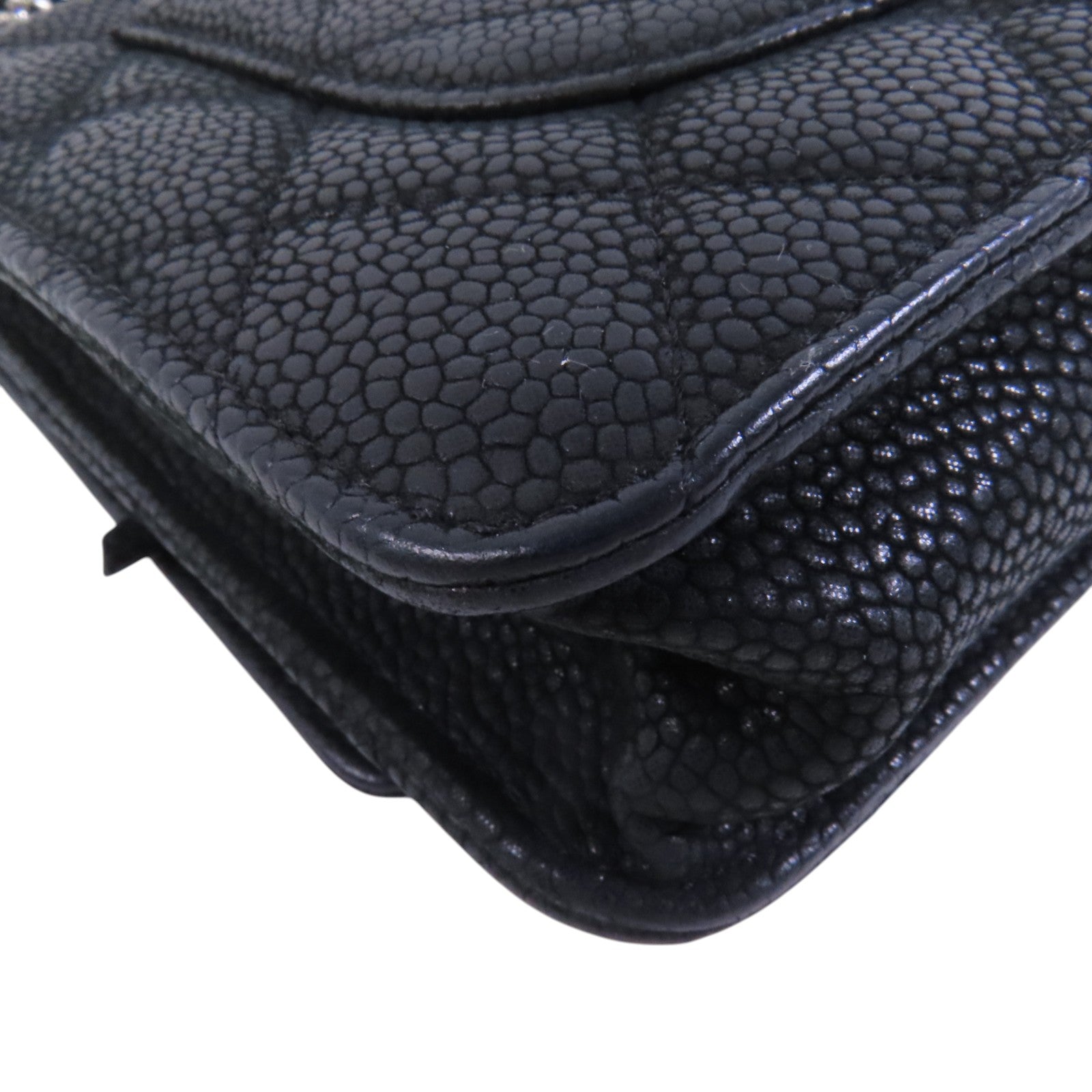 CHANEL 牛皮皮革WOC Wallet On Chain銀扣鏈帶肩背袋