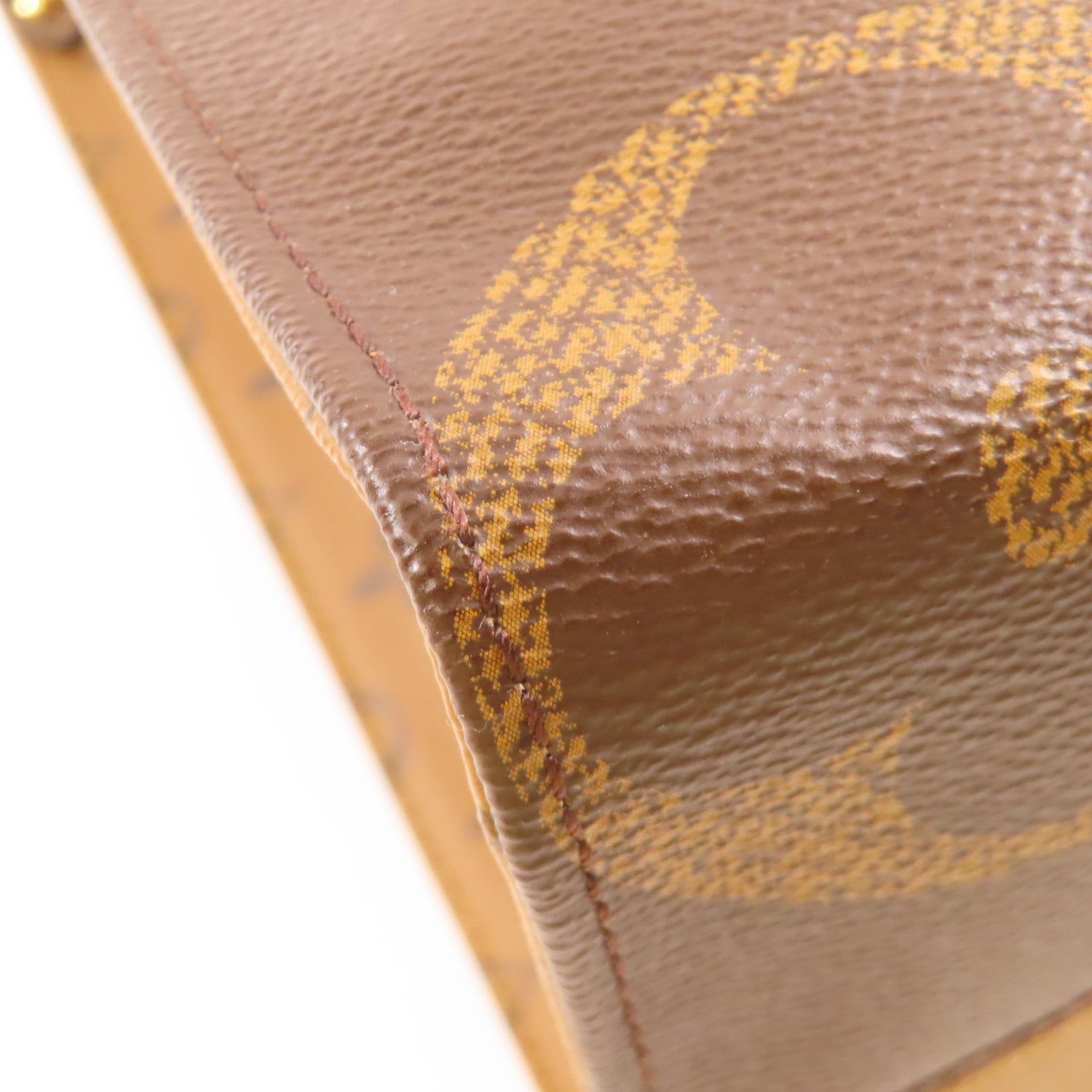 LOUIS VUITTON Monogram Giant OnTheGo MM金扣手挽肩背兩用袋棕色
