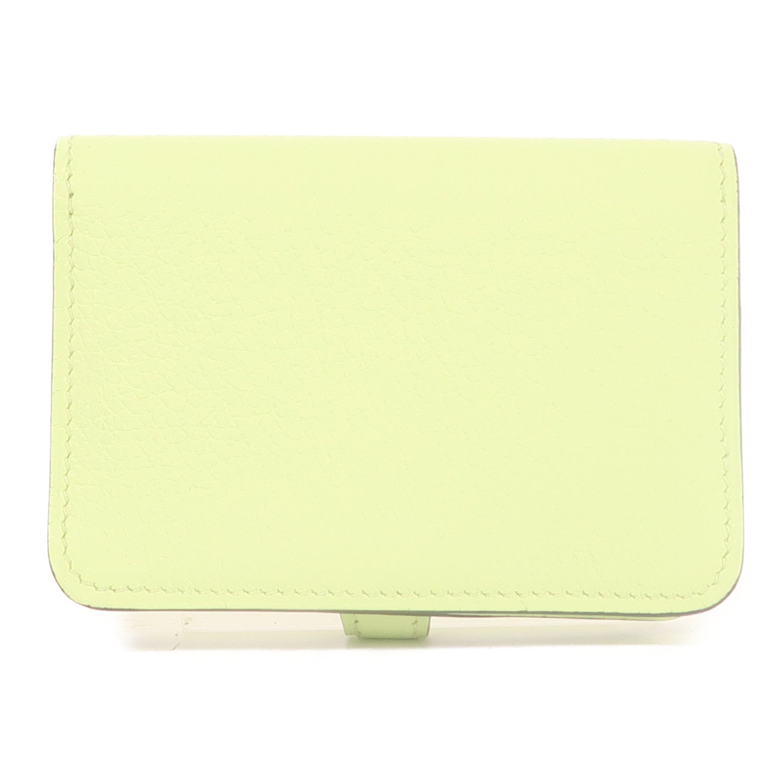 HERMES PHW Dogon Card Case Togo Leather Vert Absinthe