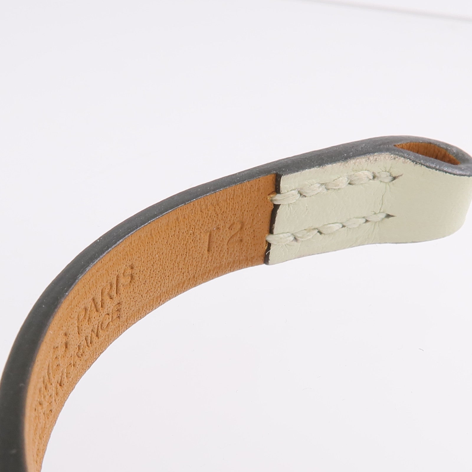 HERMES Swift皮革Rivale Mini Bracelet金扣手鏈Vert Fizz