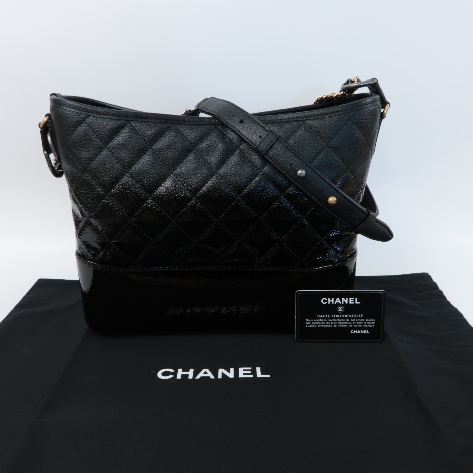 CHANEL 【激減優惠】牛皮皮革Chain Shoulder鏈帶肩背袋黑色