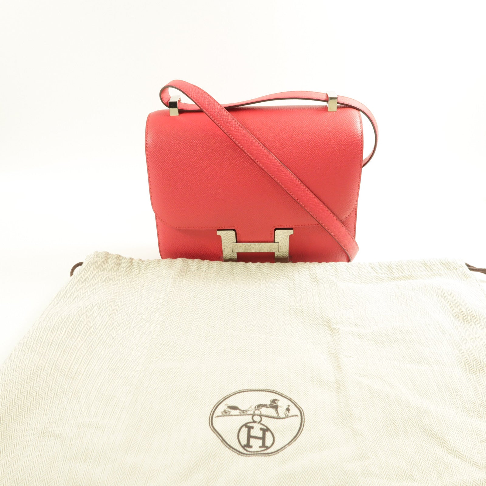 HERMES 【激減優惠】Epsom皮革Constance 24銀扣肩背袋