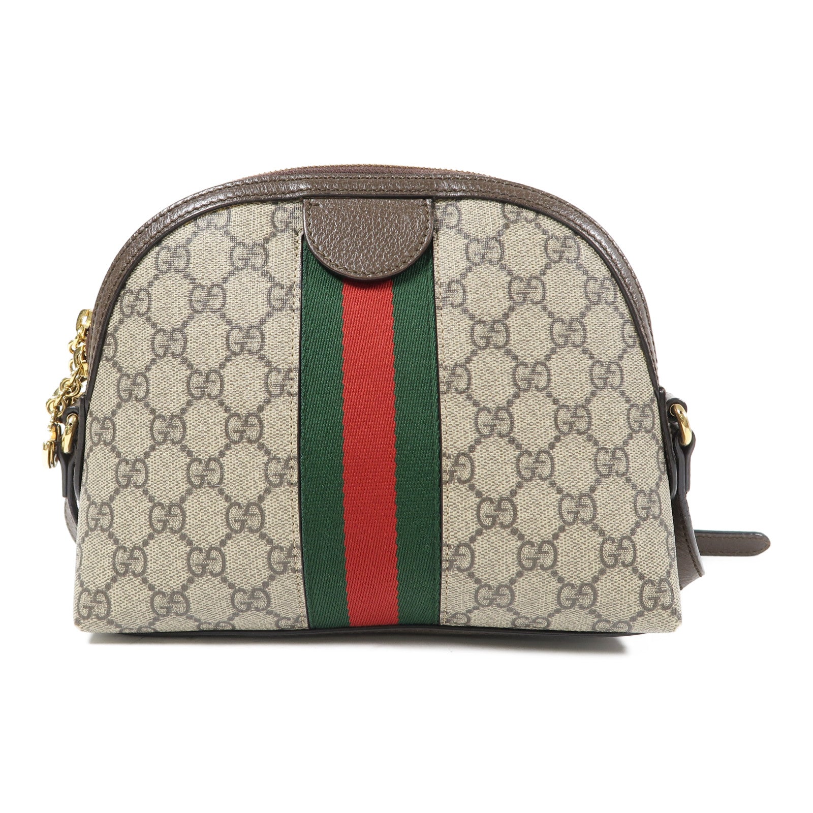 GUCCI 塗層帆布Ophidia金扣肩背袋啡色