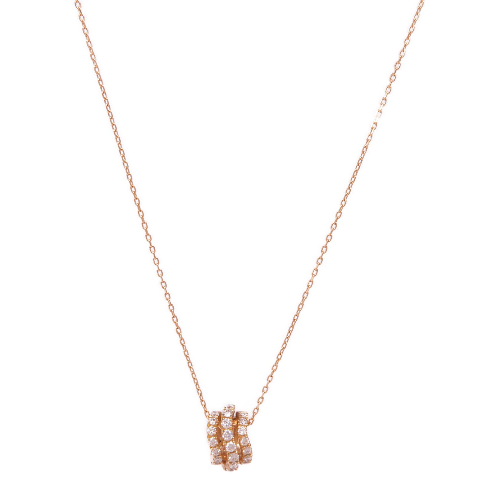 JEWELRY Diamond Necklace 18K Pink Gold