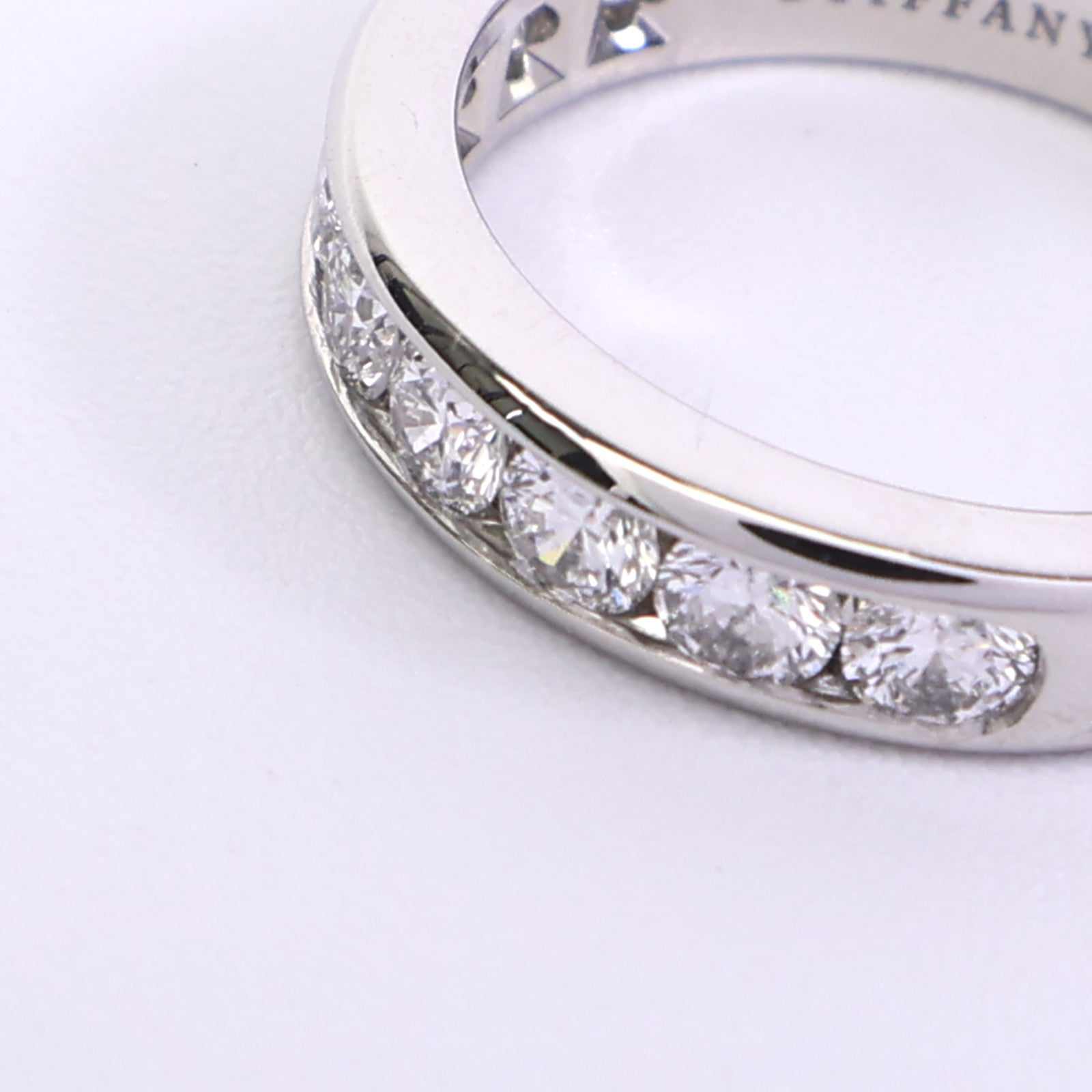 TIFFANY＆CO PT950白金Setting Wedding Band Diamond Half鑽石戒指