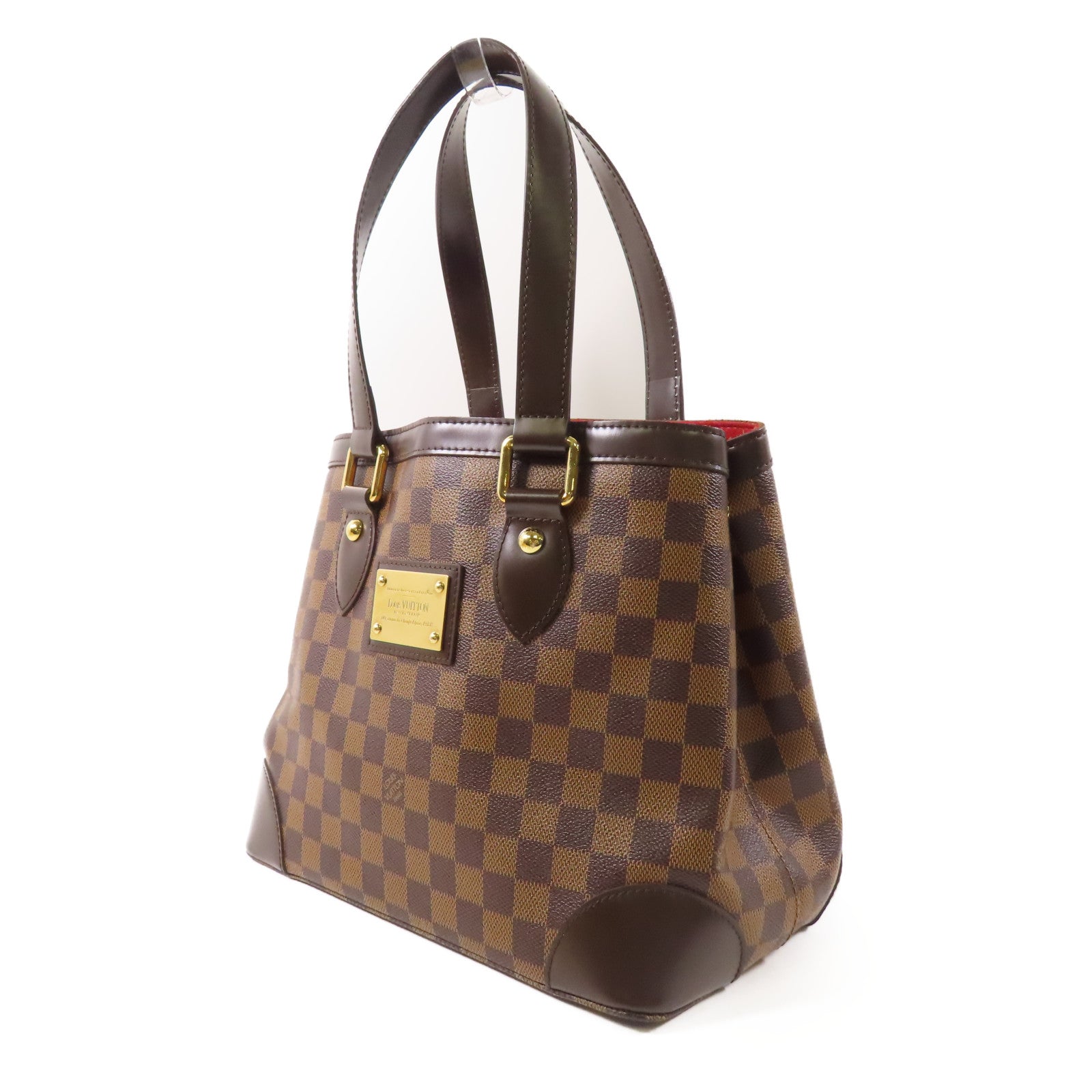 LOUIS VUITTON Damier Hampstead PM金扣手挽袋