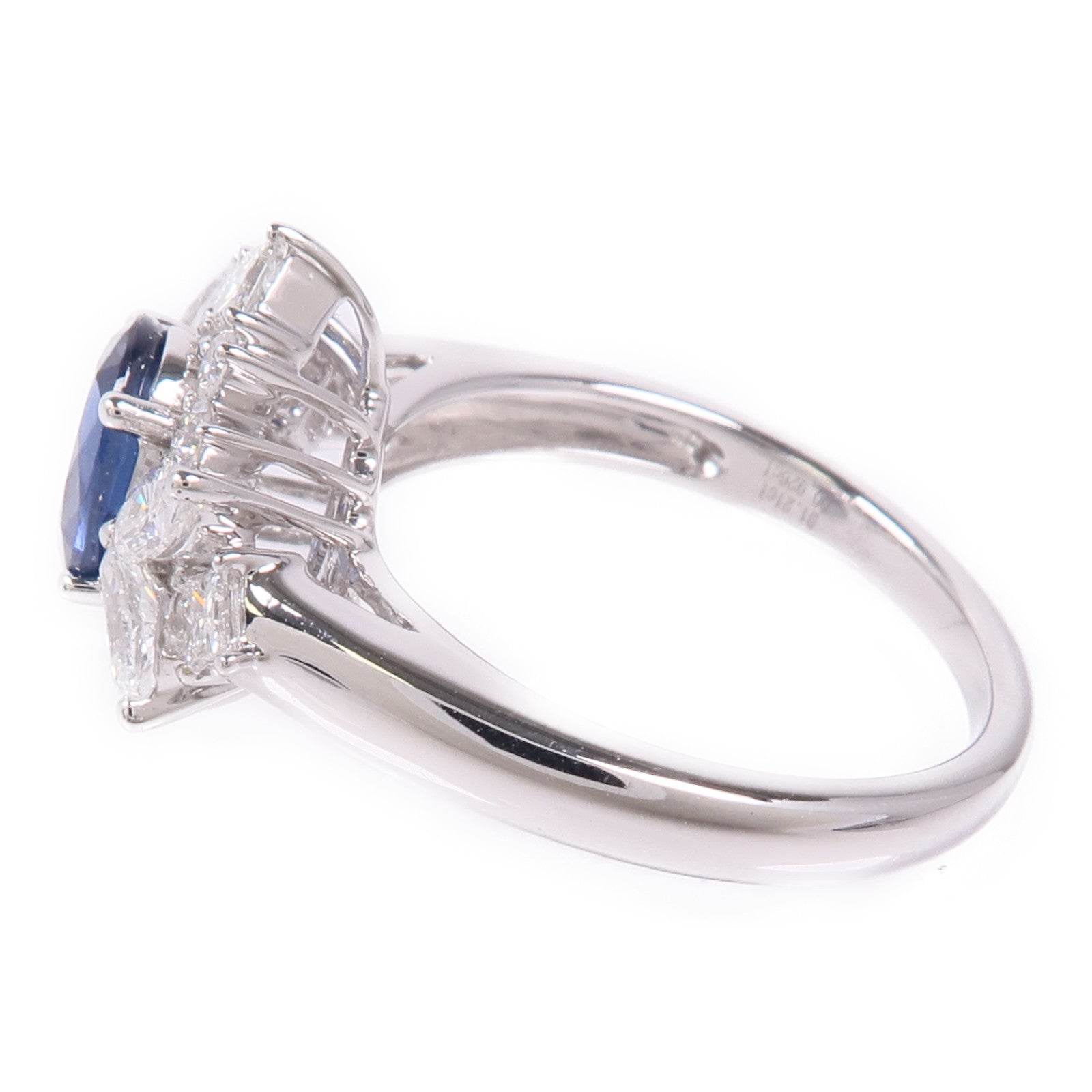 JEWELRY 【激減優惠】18K白金Sapphire/Diamond Ring藍寶石/鑽石戒指US#6