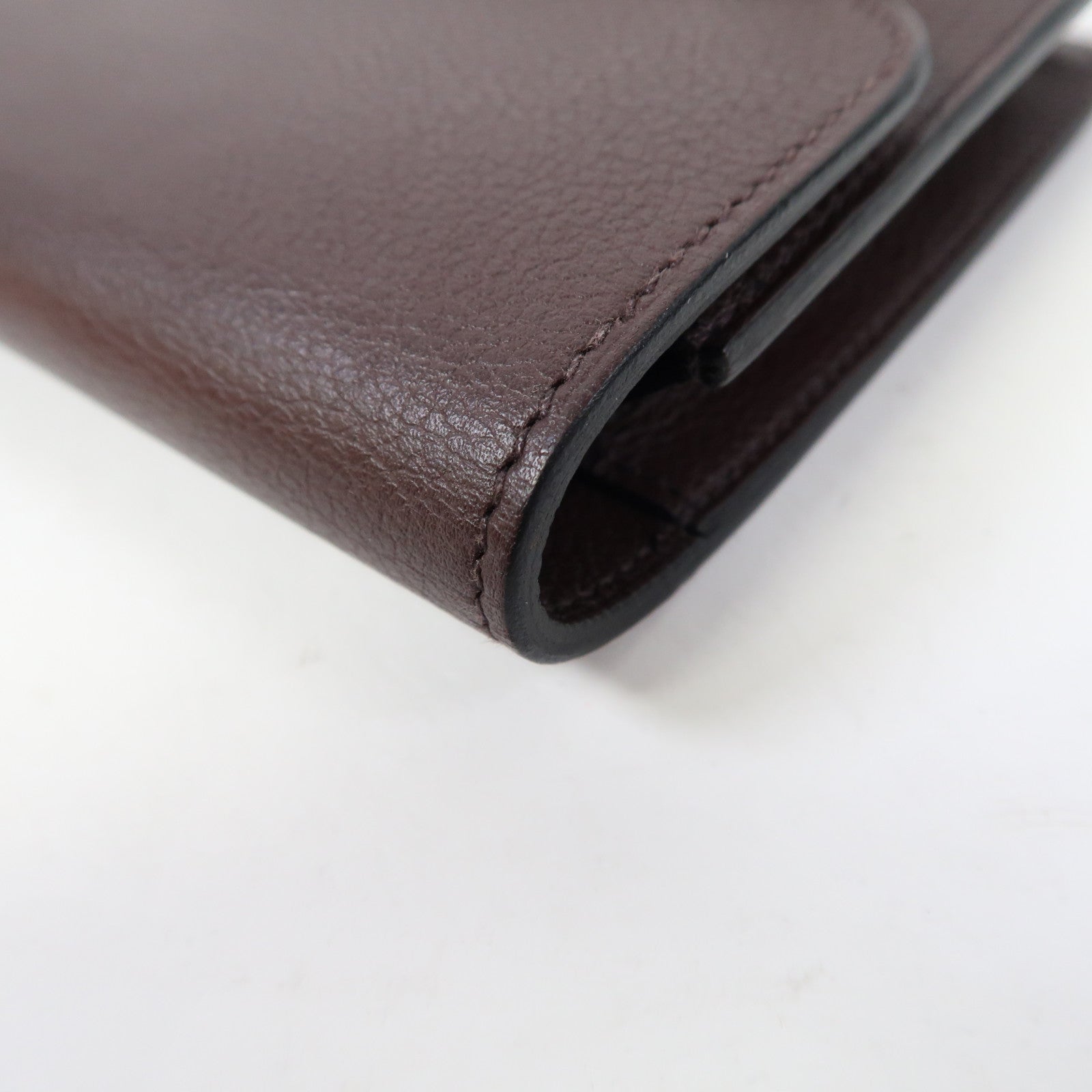 HERMES 【激減優惠】Evercolor皮革Roulis Slim Wallet銀扣錢包紅色/藍色