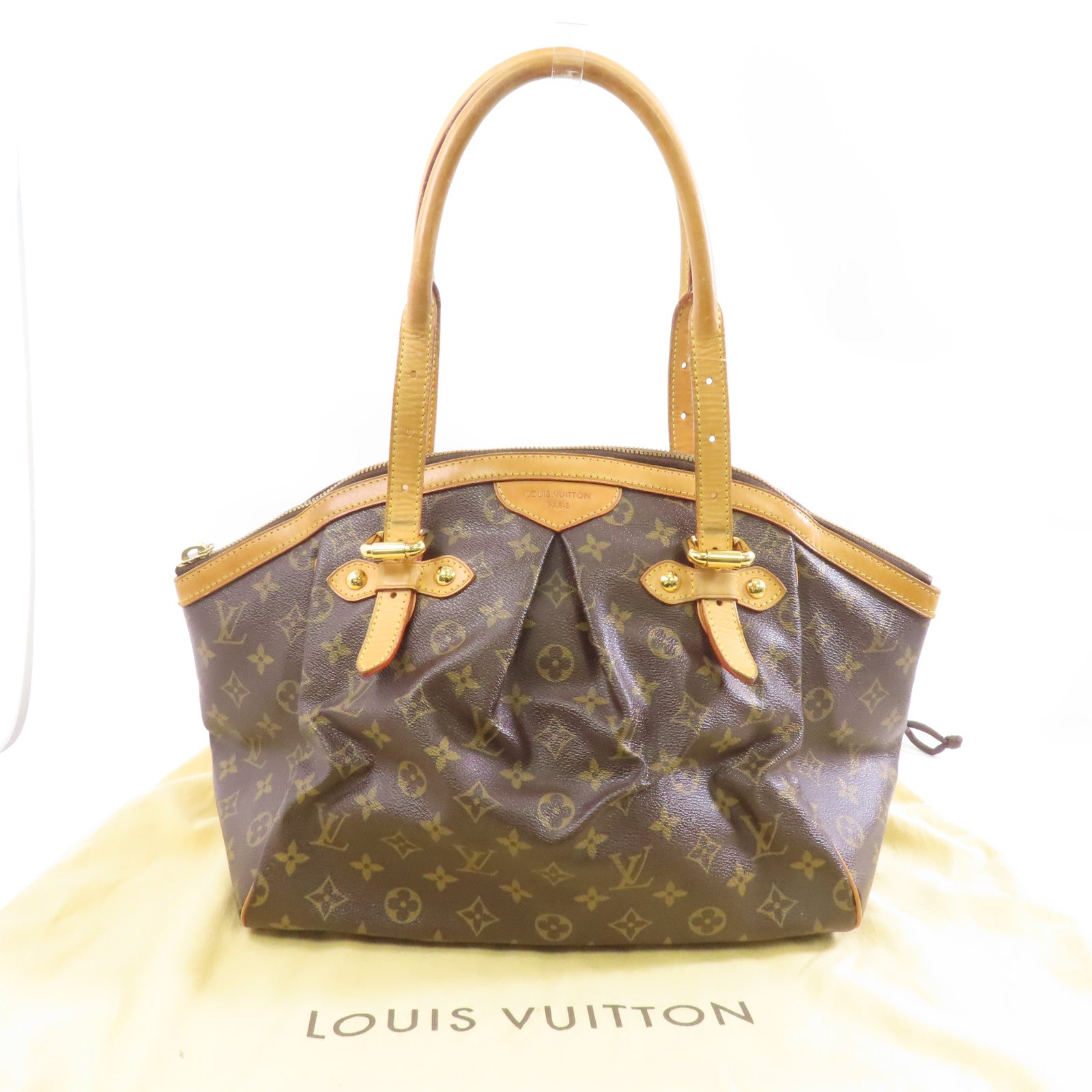 LOUIS VUITTON 【激減優惠】Monogram Tivoli GM金扣肩背袋啡色