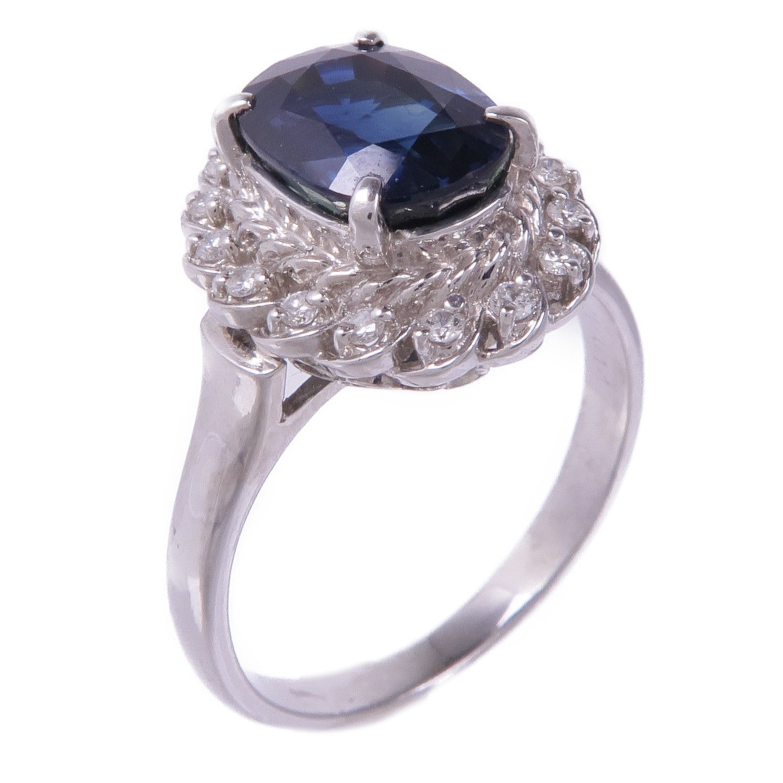 JEWELRY PT900鉑金Diamond Crystal Ring鑽石/水晶戒指US#7.25