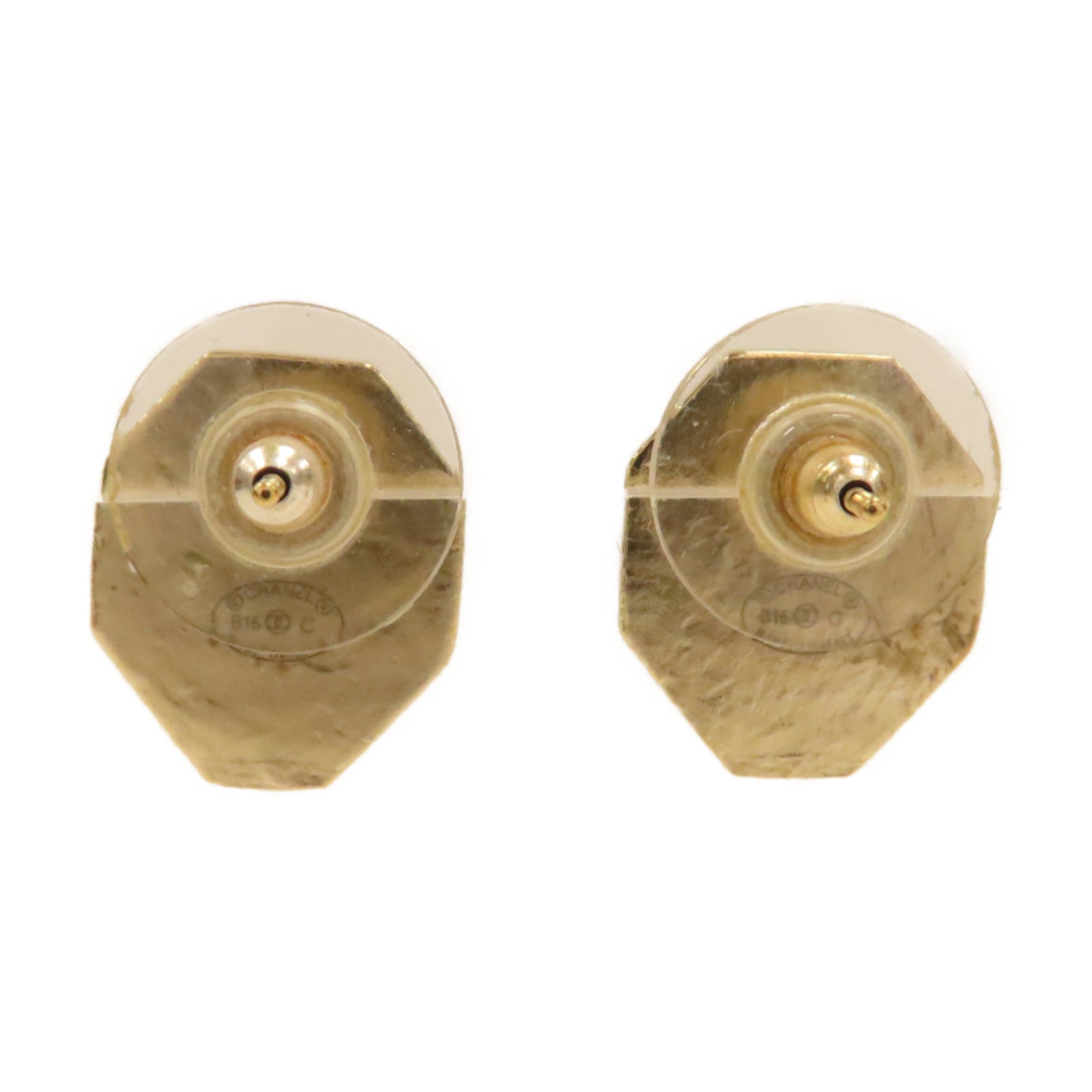 CHANEL 金屬Earrings耳環金色/白色