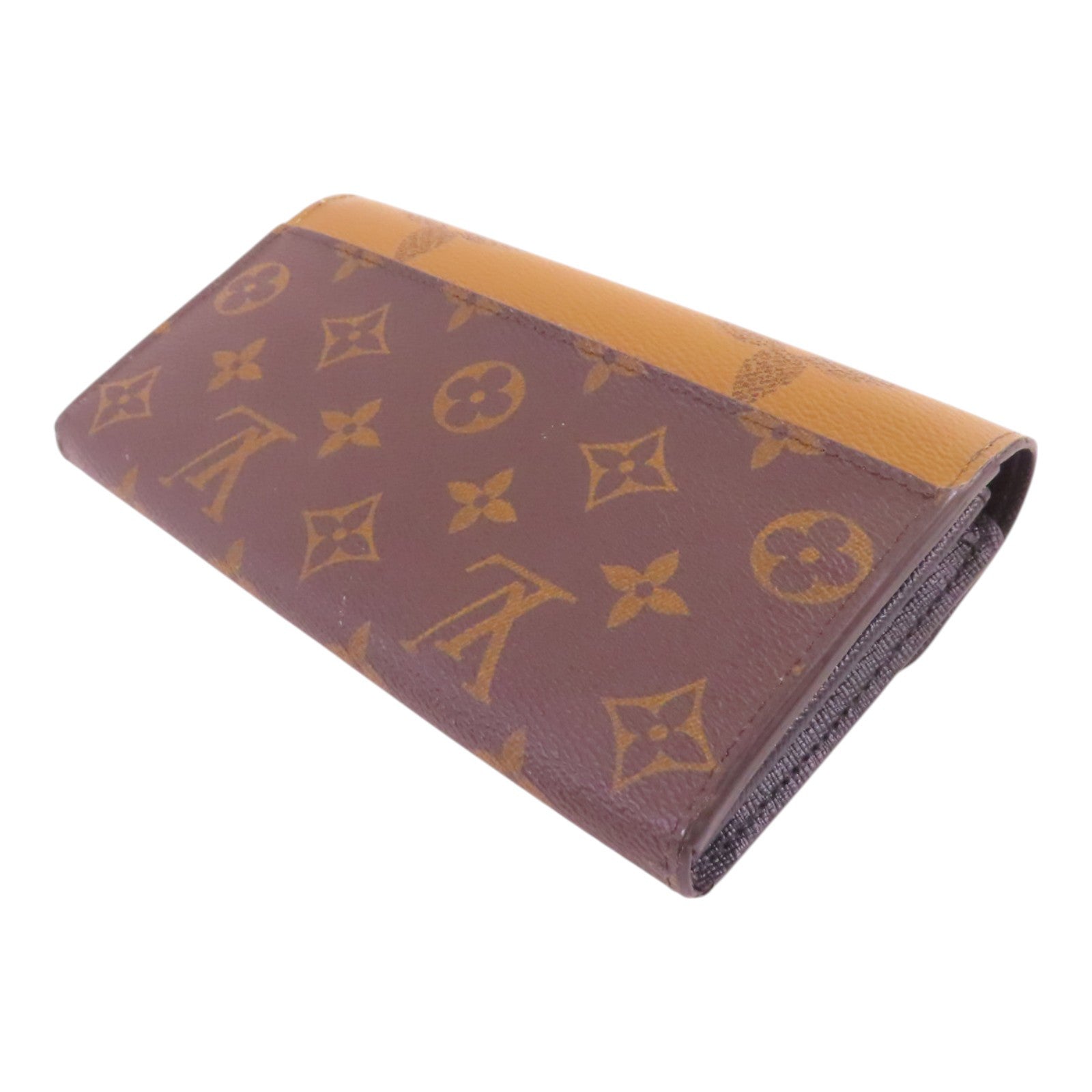LOUIS VUITTON Monogram/Monogram Reverse  Giant Sarah Wallet金扣長錢包