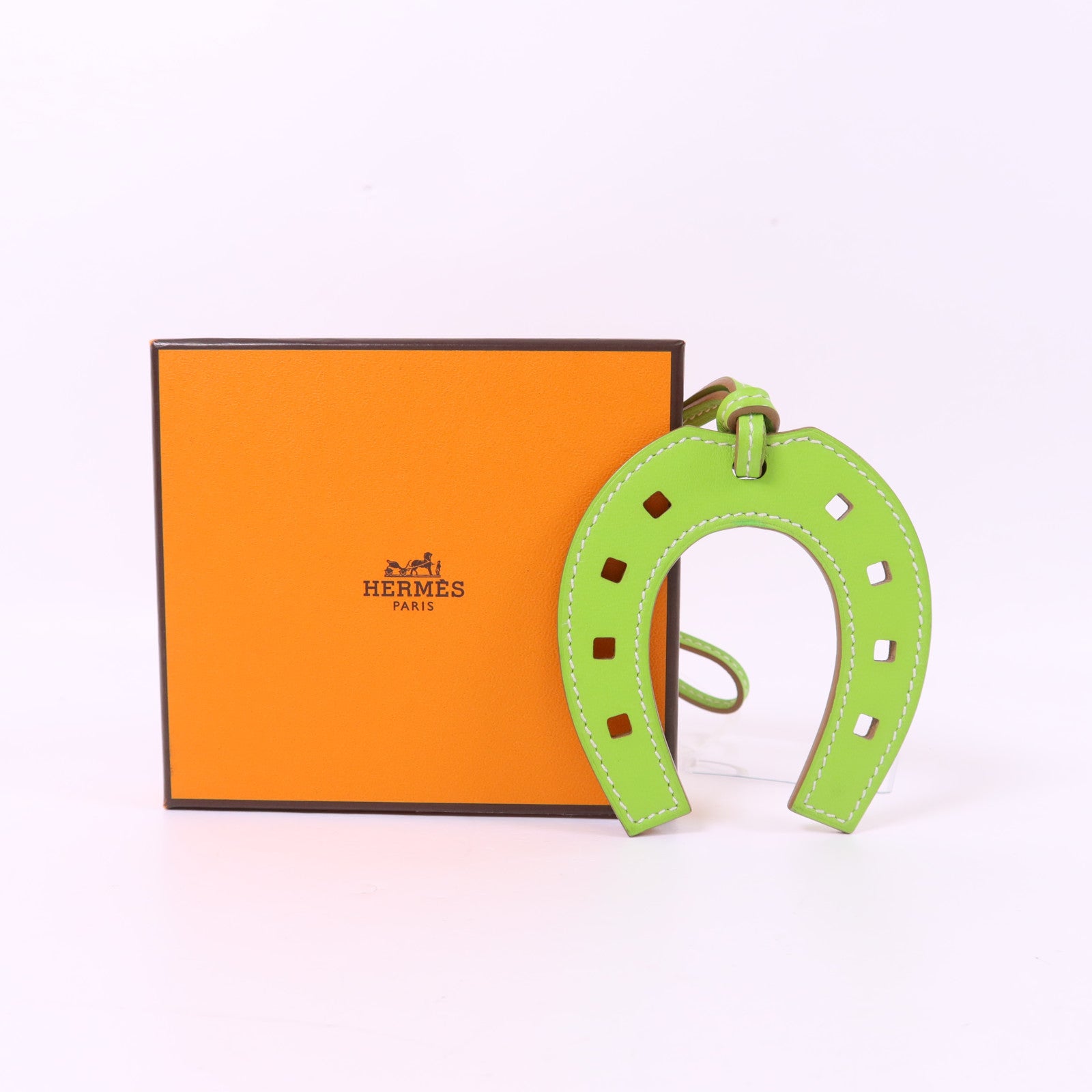 HERMES Swift皮革Paddock Horse Shoes Charm掛飾