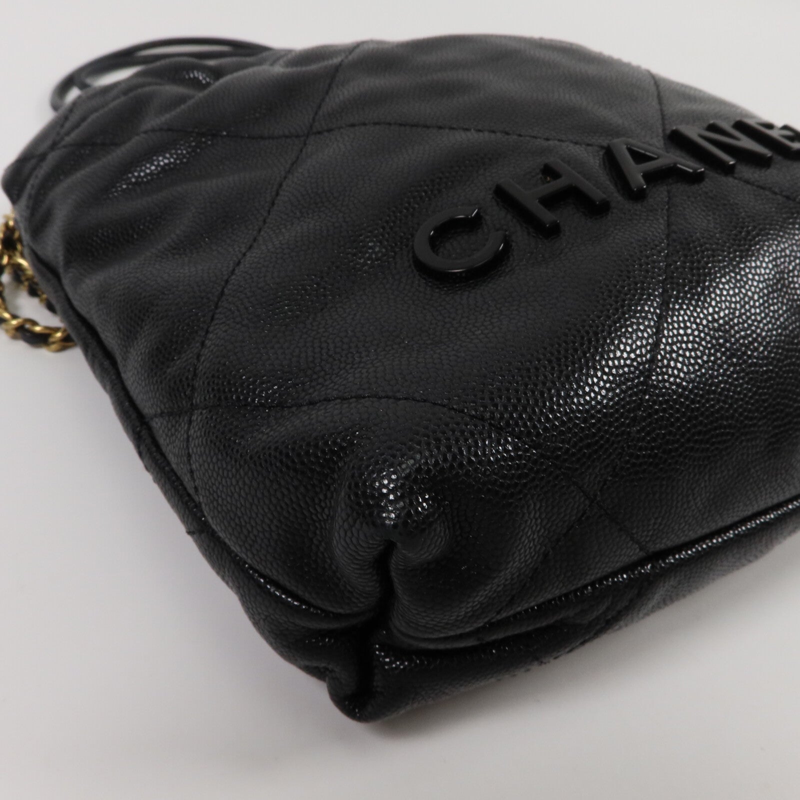 CHANEL 牛皮皮革Chanel 22 Mini鏈帶肩背袋