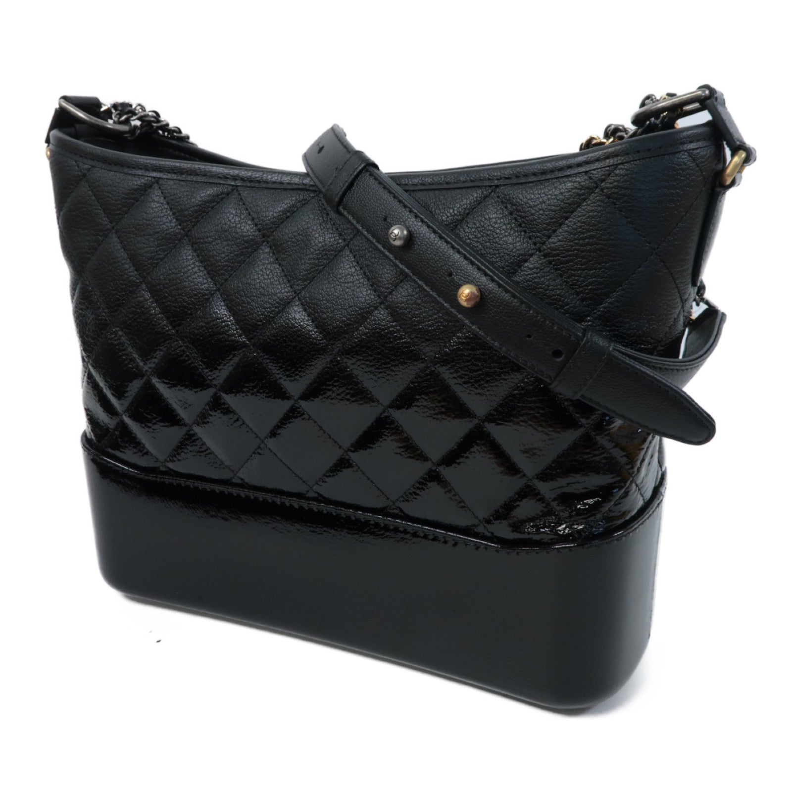 CHANEL 【激減優惠】牛皮皮革Chain Shoulder鏈帶肩背袋黑色