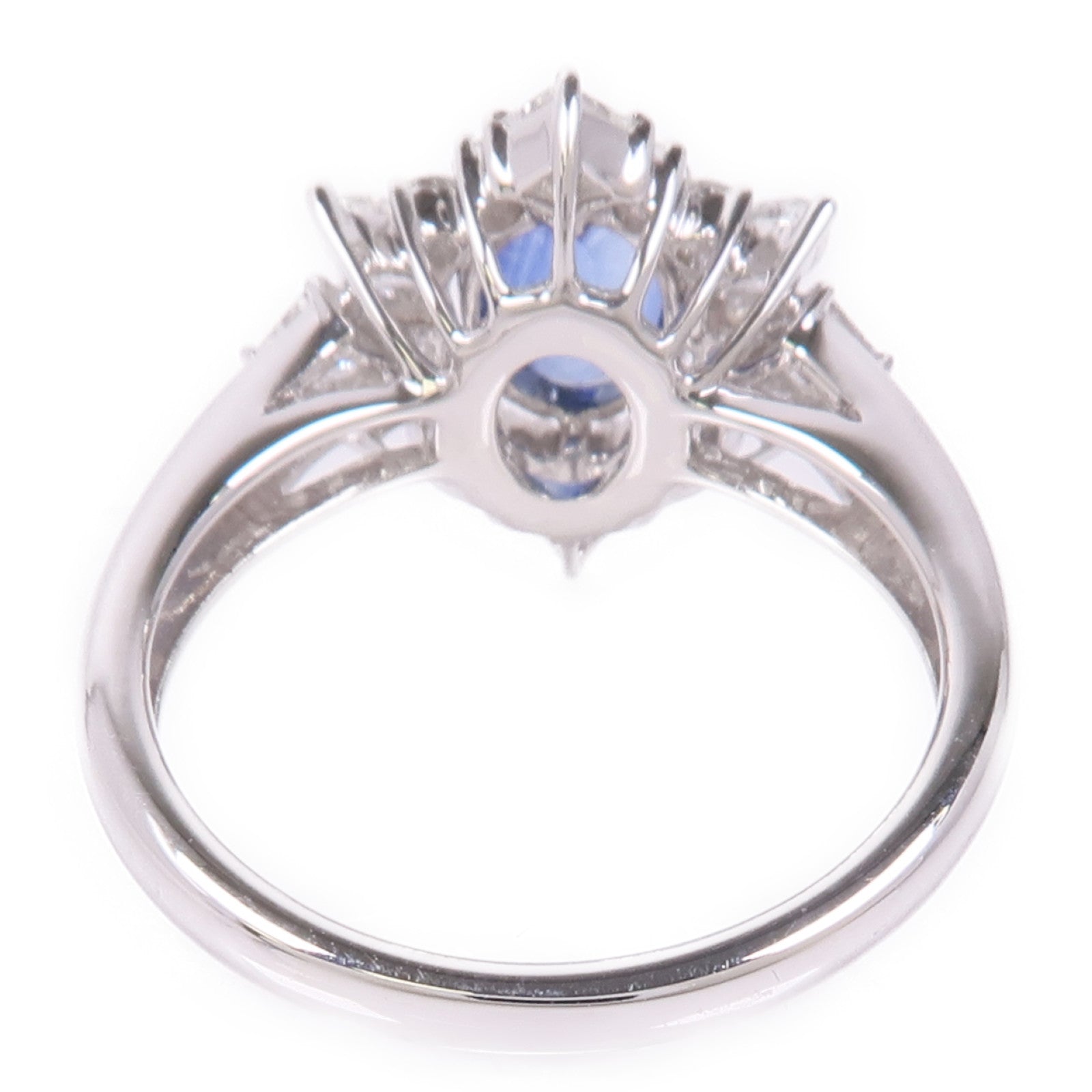 JEWELRY 【激減優惠】18K白金Sapphire/Diamond Ring藍寶石/鑽石戒指US#6