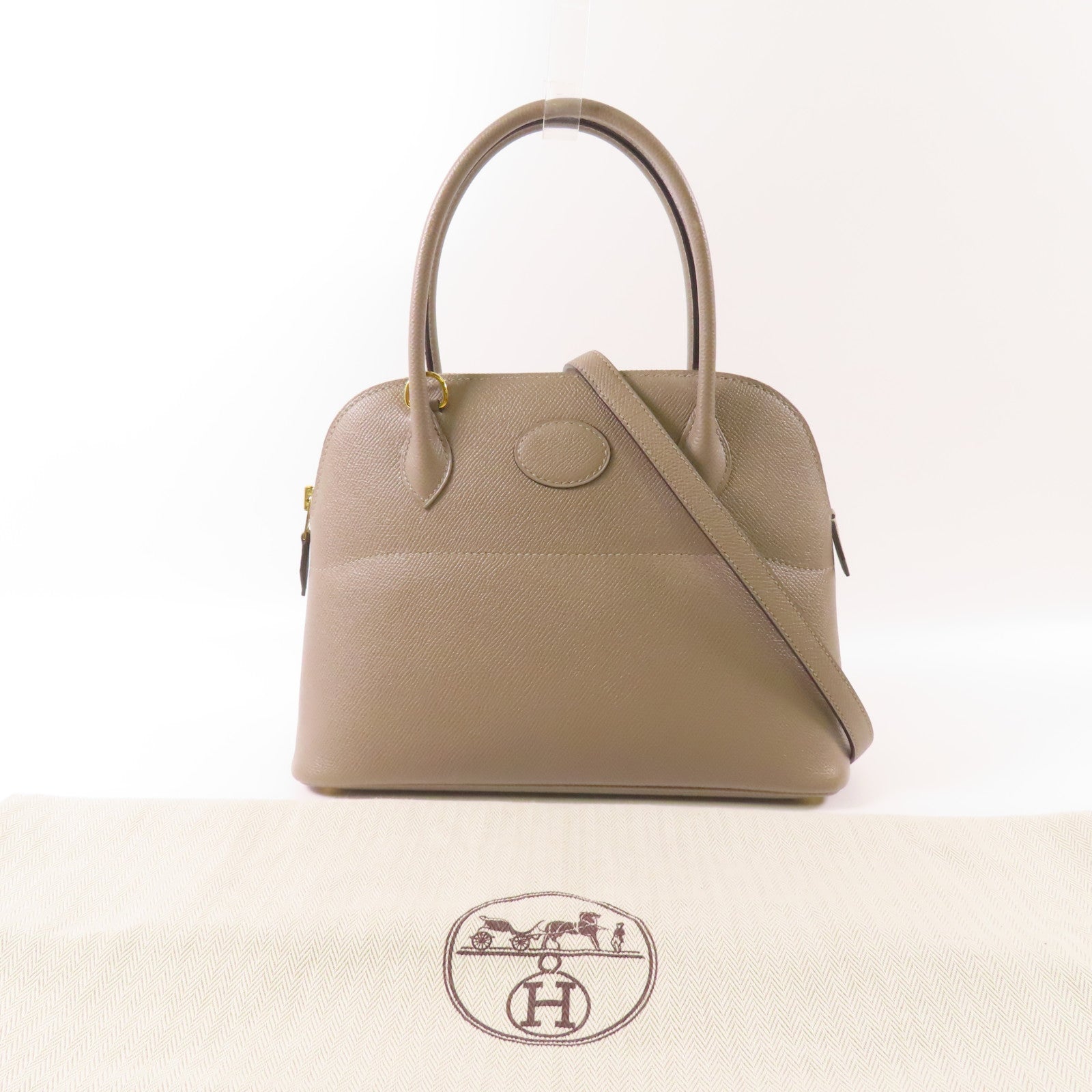 HERMES Epsom皮革Bolide 27金扣手挽肩背兩用袋