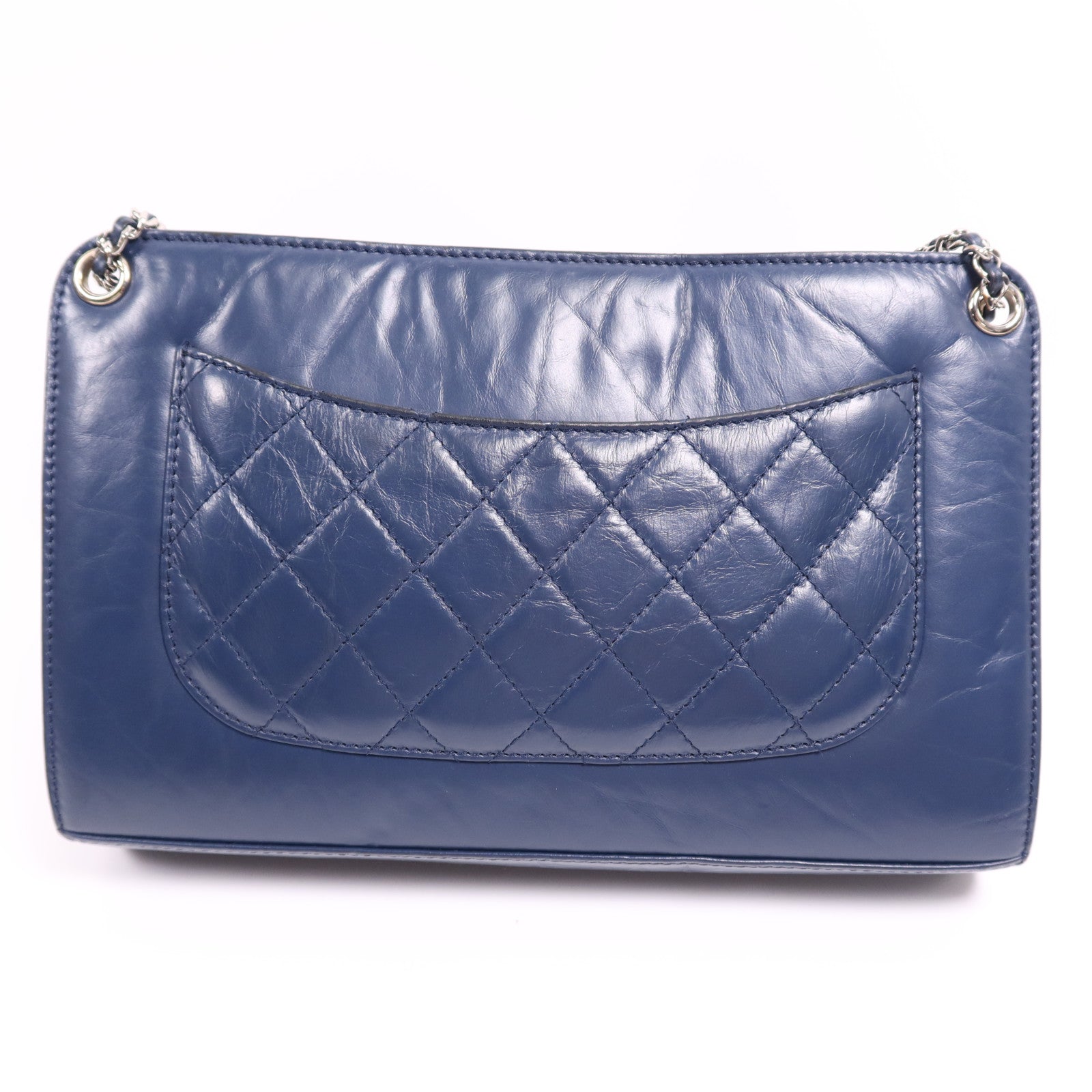 CHANEL 牛皮皮革Shoulder Bag銀扣鏈帶肩背袋