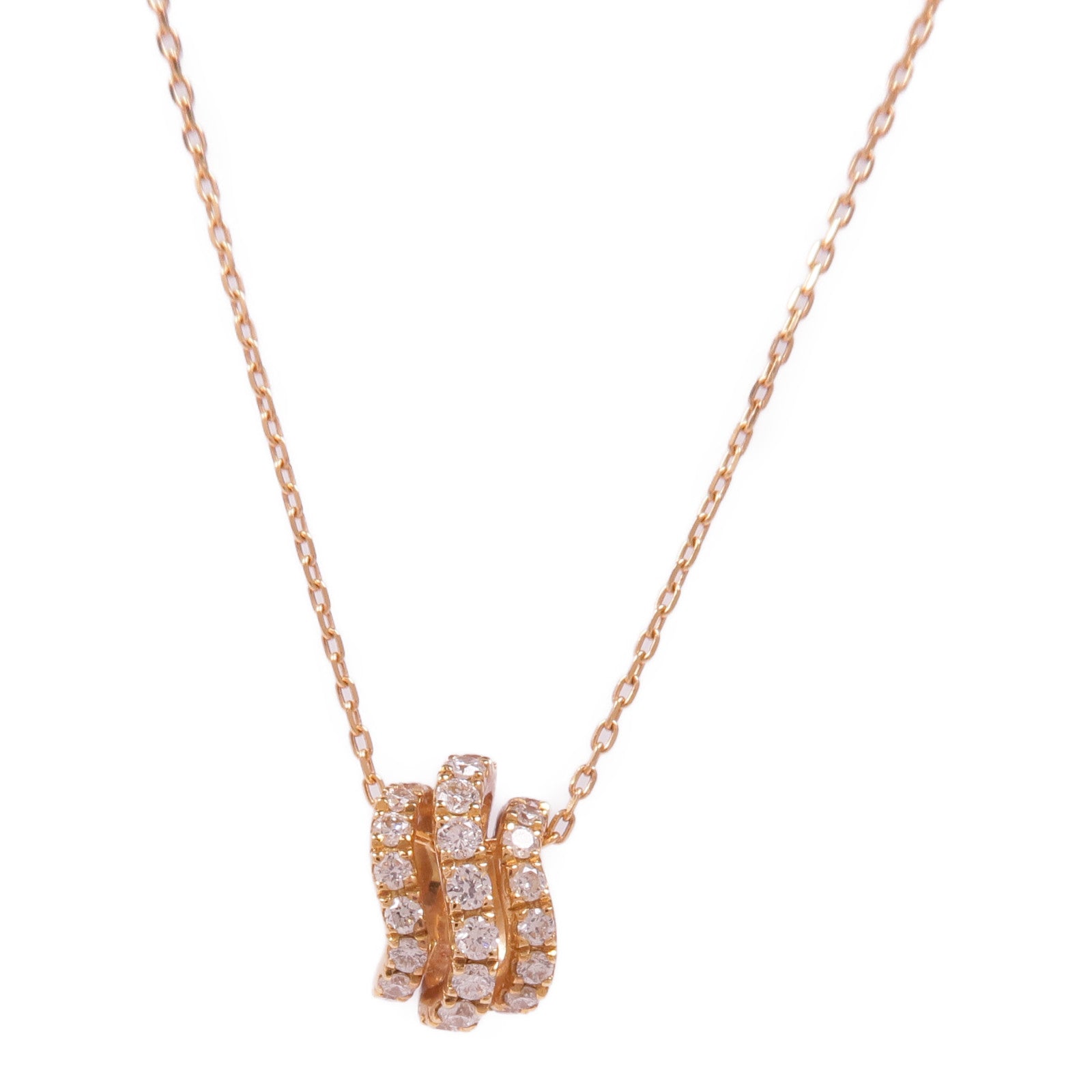 JEWELRY Diamond Necklace 18K Pink Gold