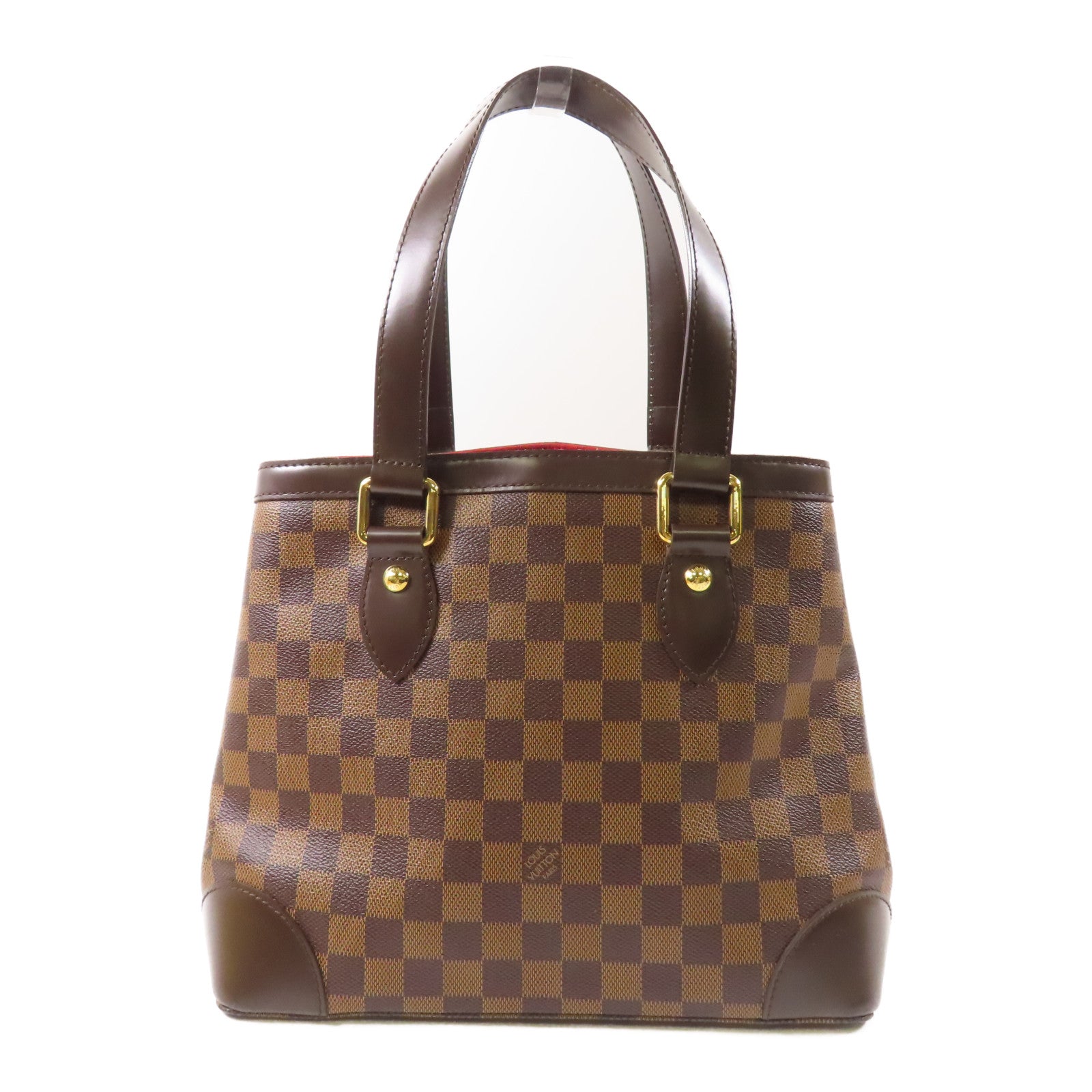 LOUIS VUITTON Damier Hampstead PM金扣手挽袋