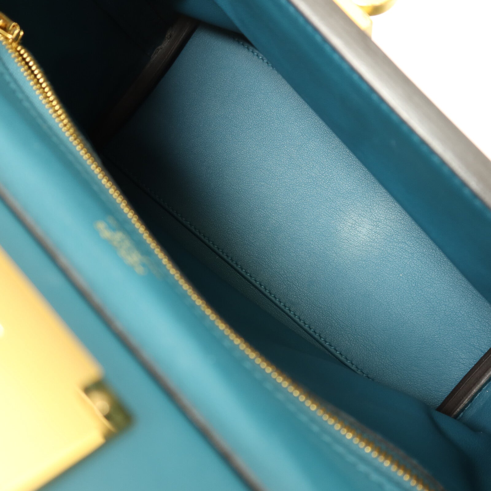 HERMES Evercolor皮革24/24 Mini金扣手挽肩背兩用袋Vert Bosphore
