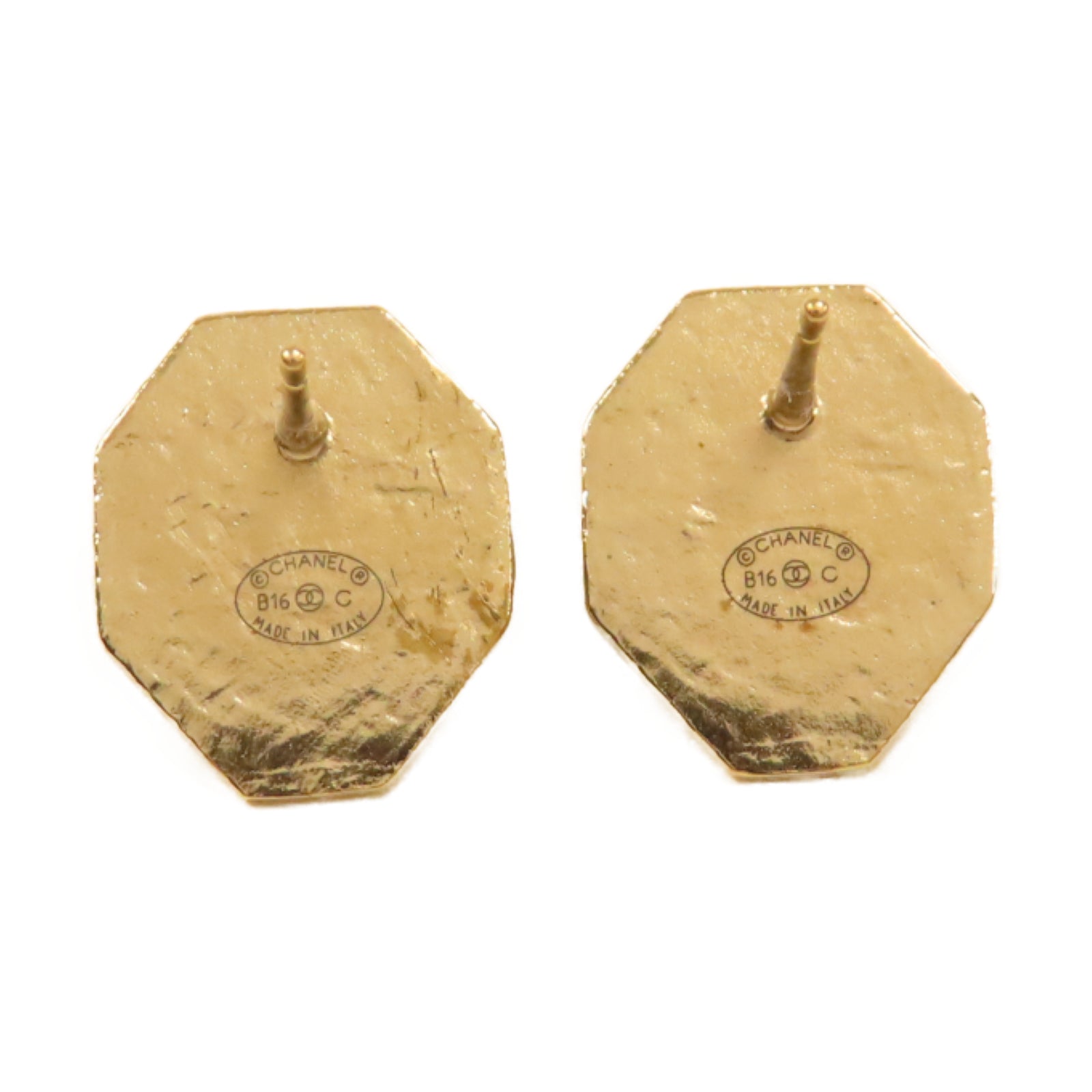 CHANEL 金屬Earrings耳環金色/白色