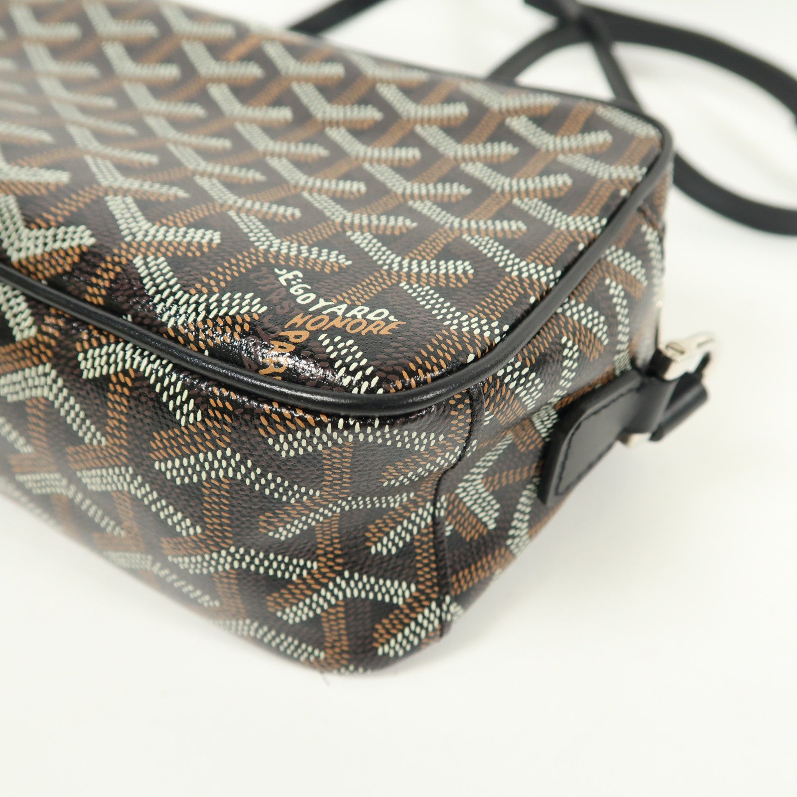 GOYARD 塗層帆布Cap-Vert PM銀扣肩背袋