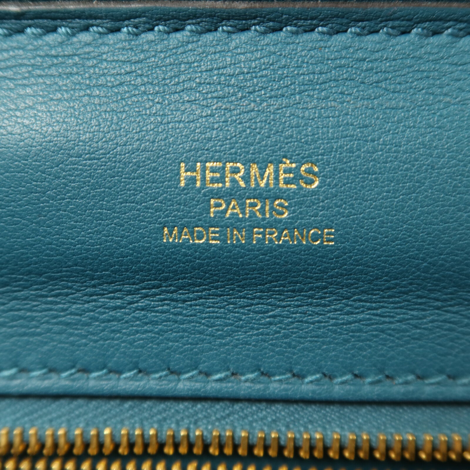 HERMES Evercolor皮革24/24 Mini金扣手挽肩背兩用袋Vert Bosphore