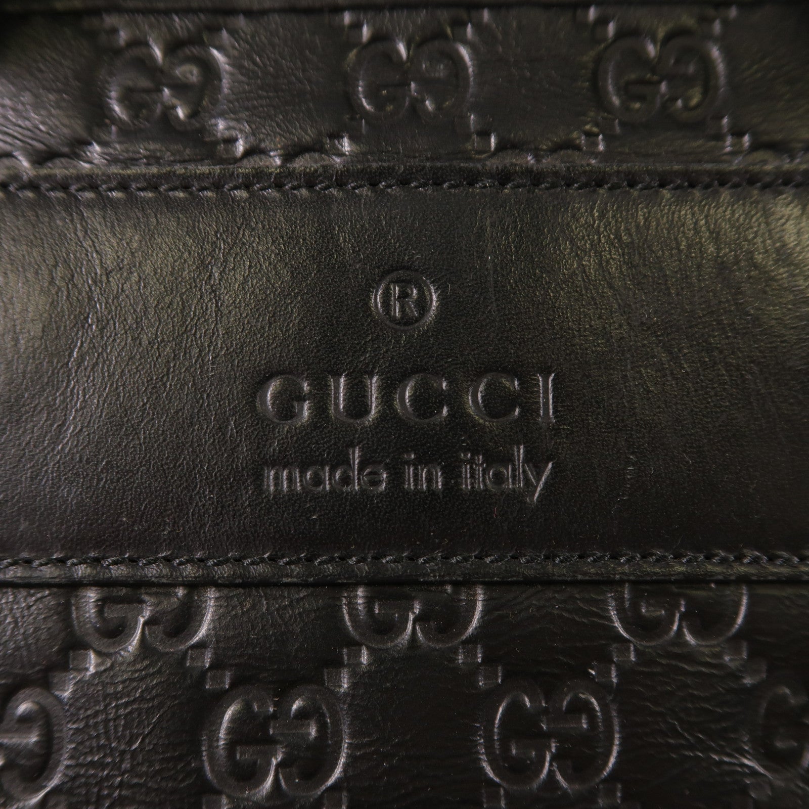 GUCCI GG SHW Tote Bag 268175 Calfskin Leather Black