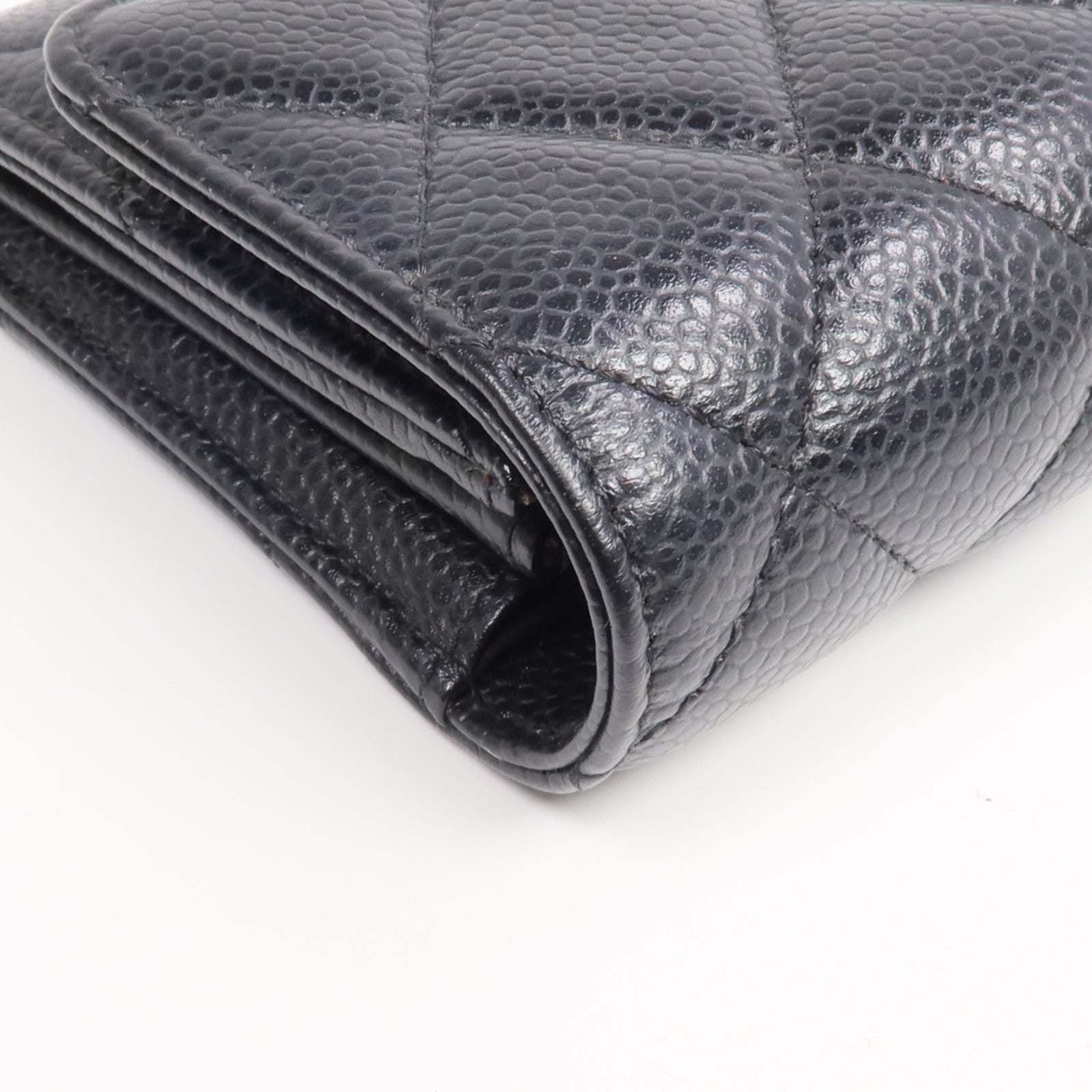 CHANEL 牛皮皮革Long Wallet金扣長錢包