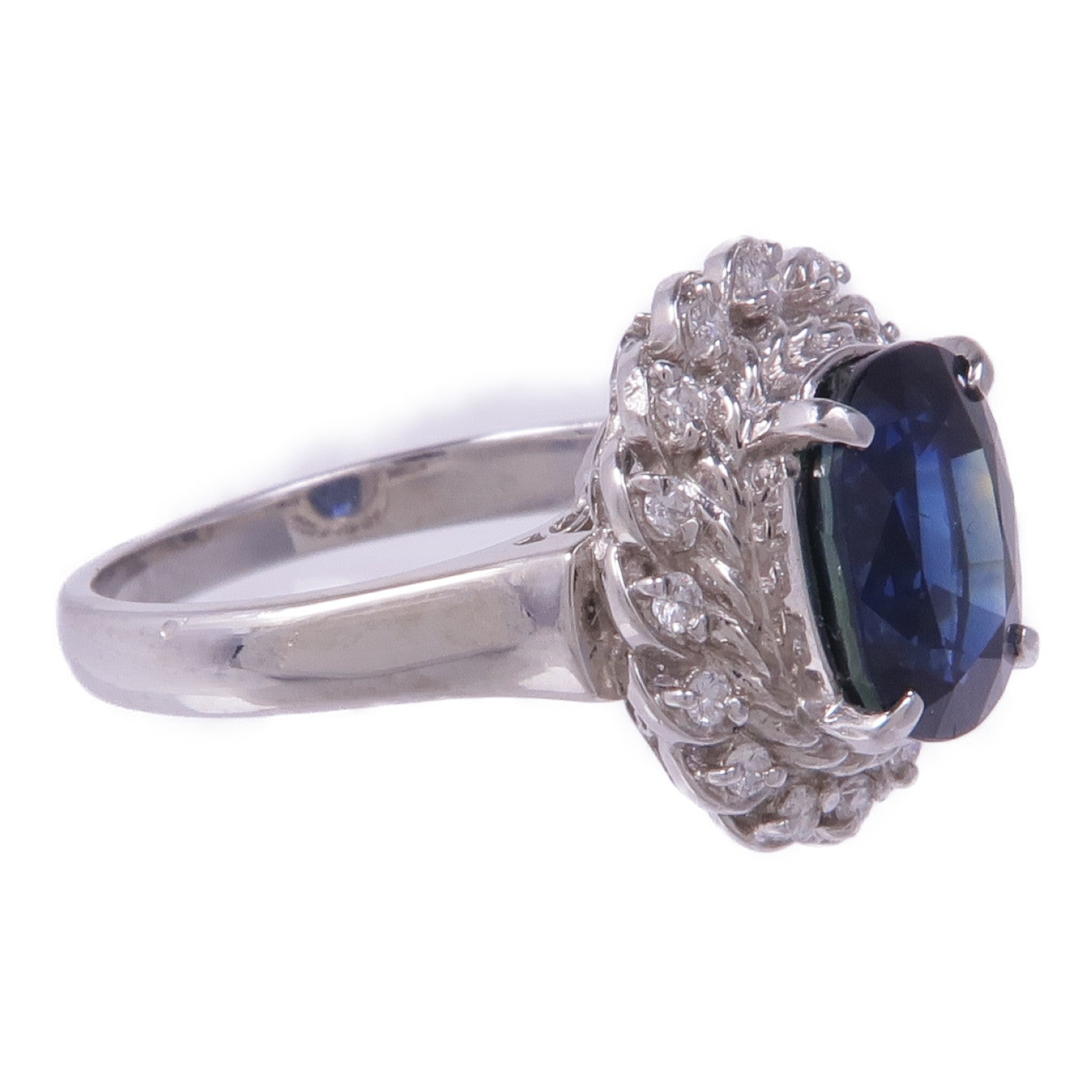 JEWELRY PT900鉑金Diamond Crystal Ring鑽石/水晶戒指US#7.25