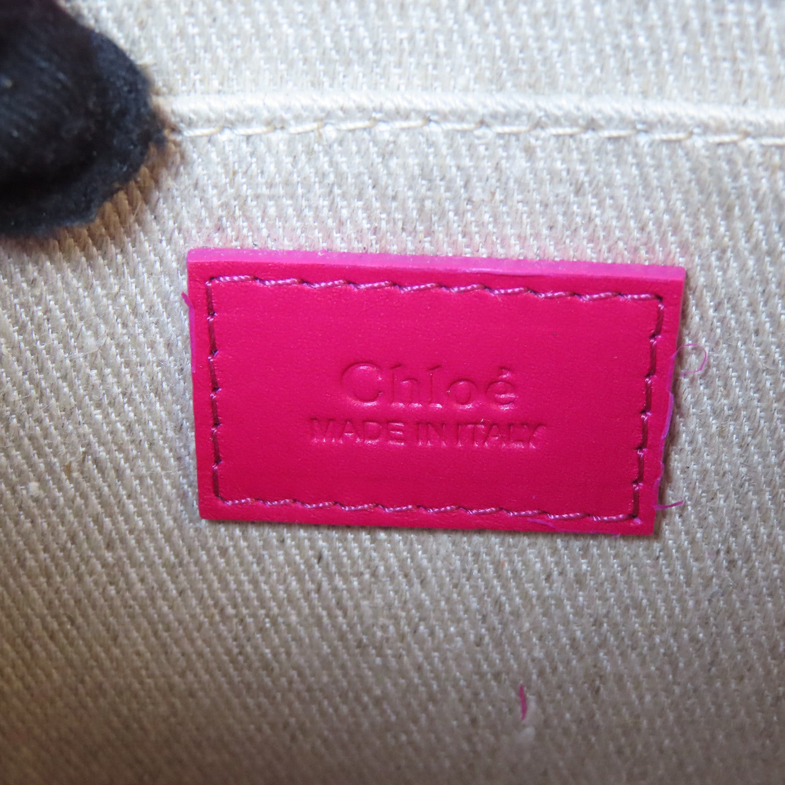 Chloe 牛皮皮革Woody Mini Tote手挽肩背兩用袋粉紅色